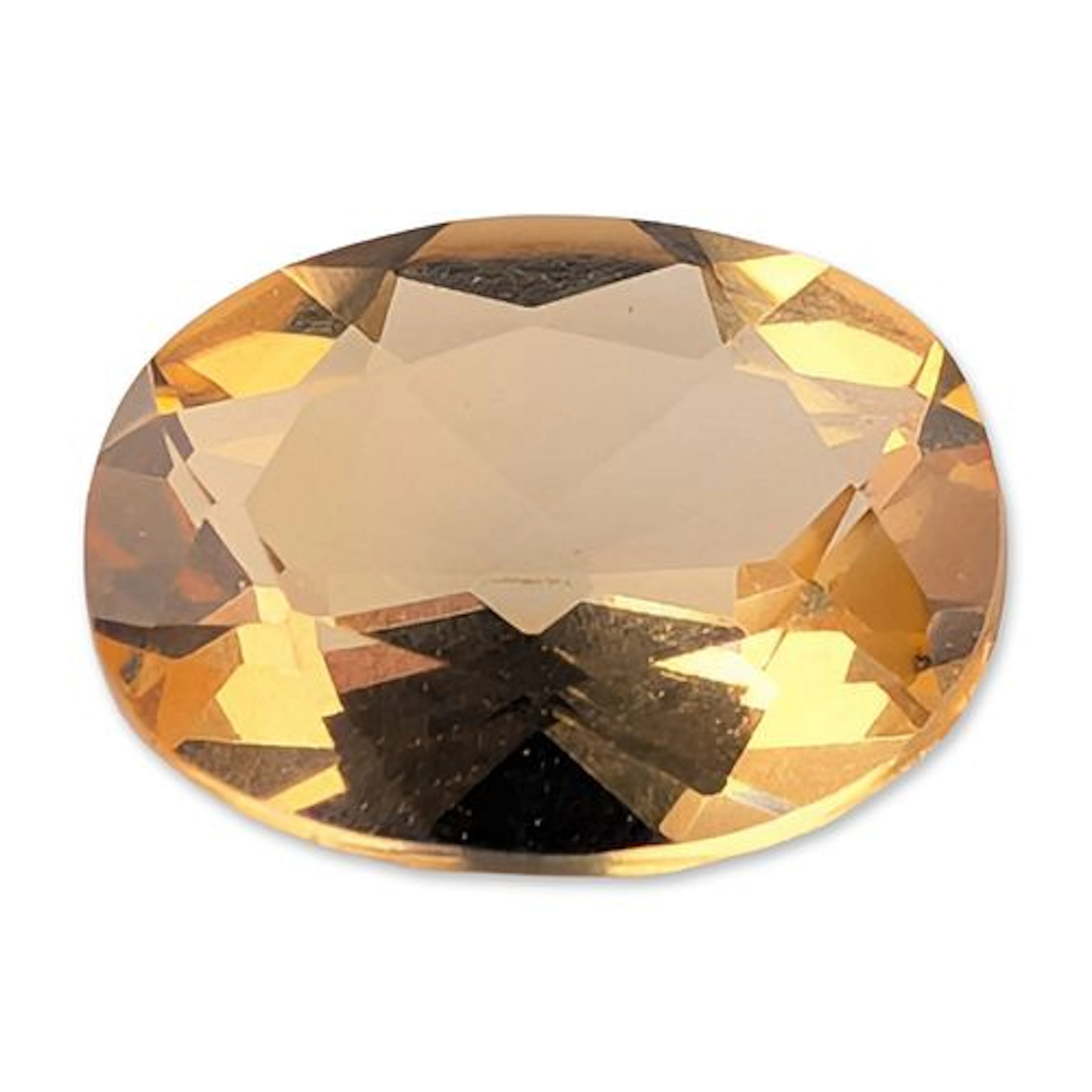 Faceted Oval Golden Yellow Gemstone