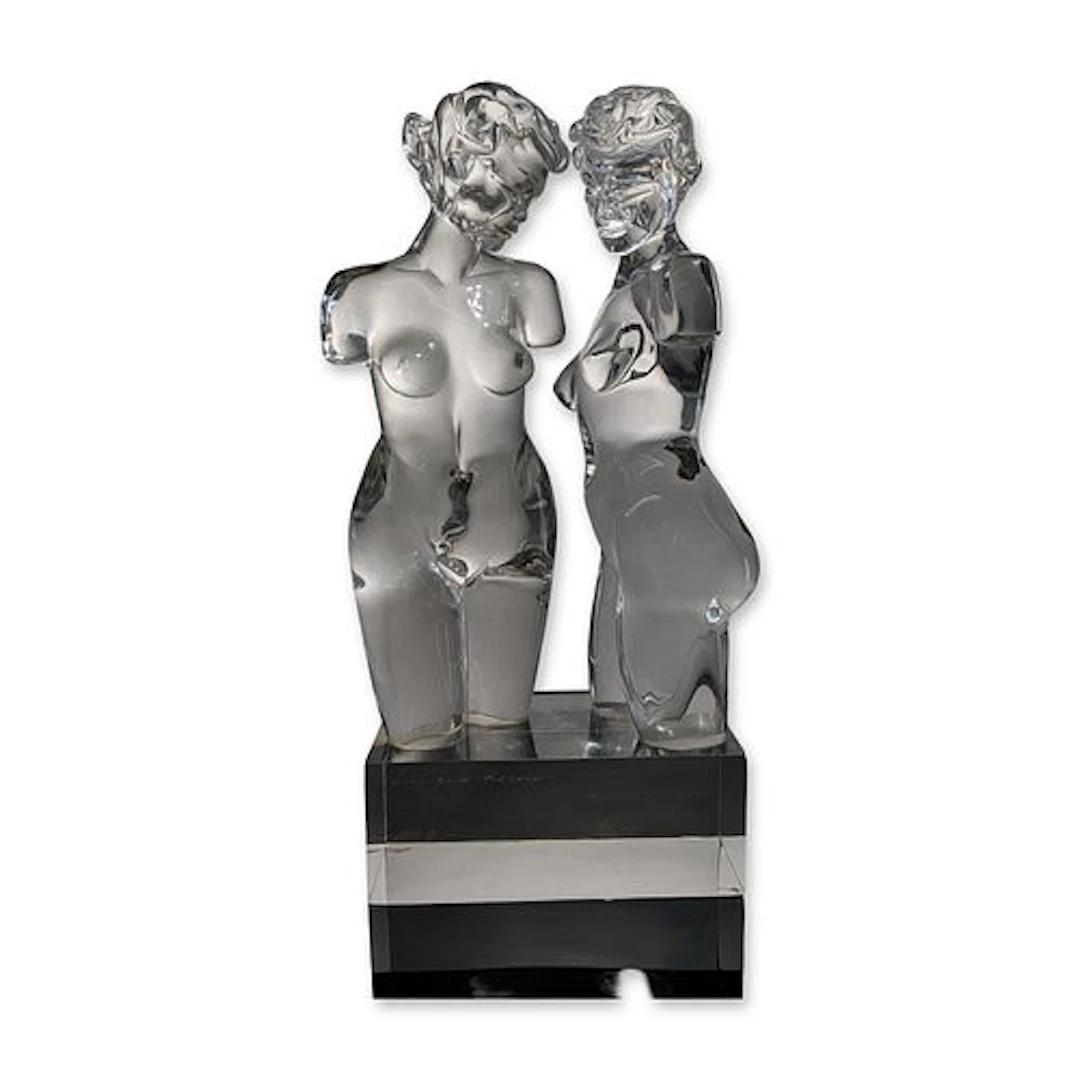 Loredano Rosin (Italian, 1936-1992) Murano Glass Nude Females Sculpture, Signed
