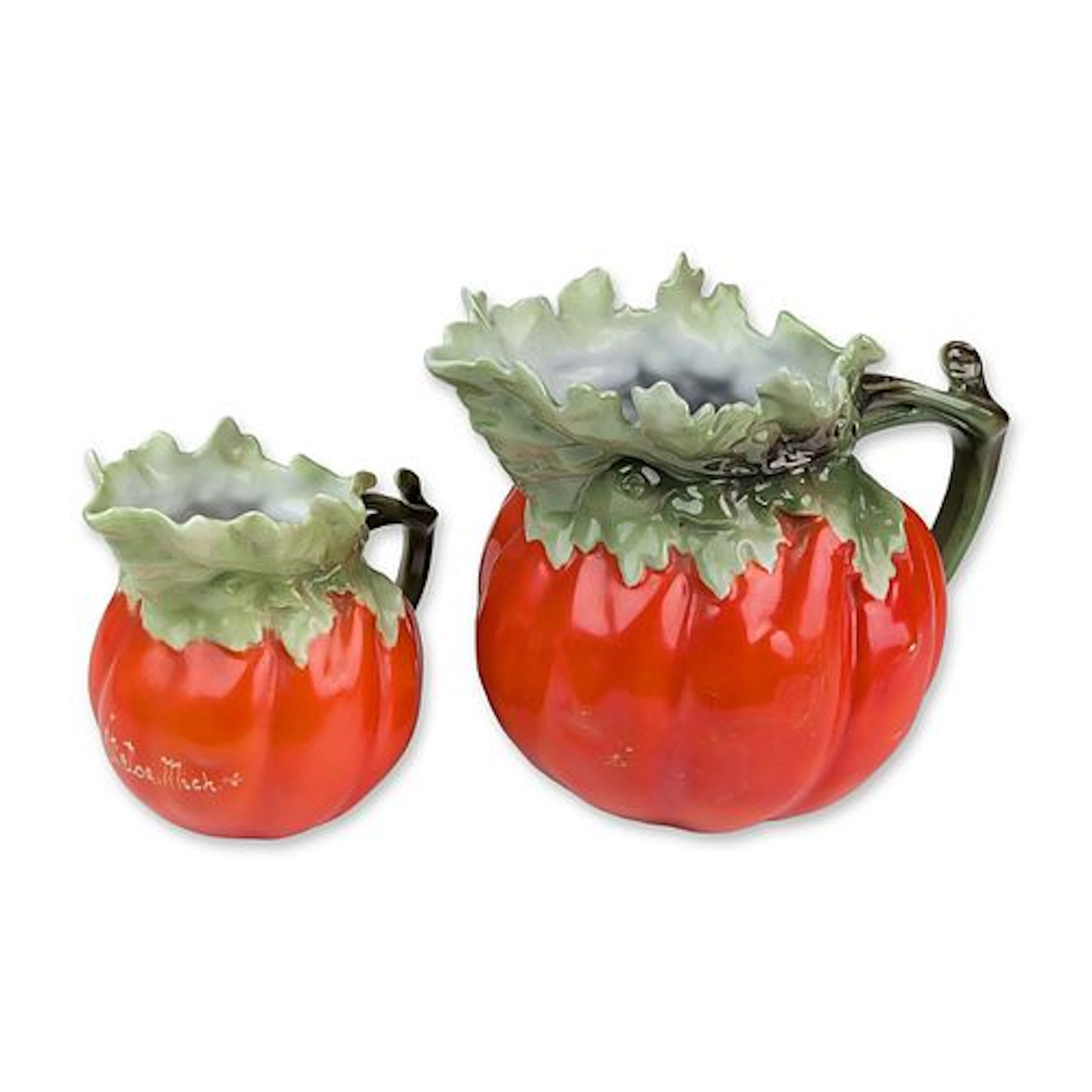 2pc Earthenware Tomato Pitchers