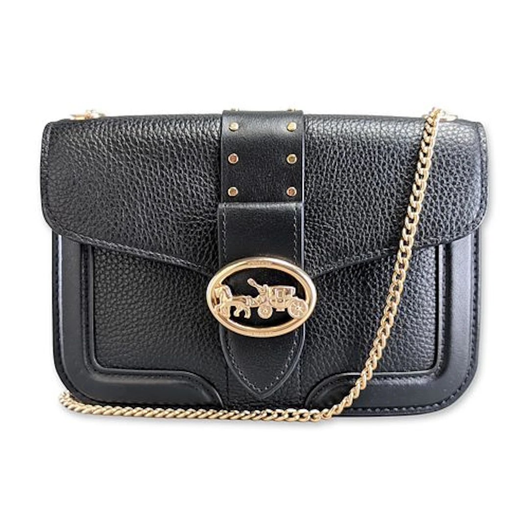 Coach Georgie Pebbled Leather Crossbody Bag w/ COA