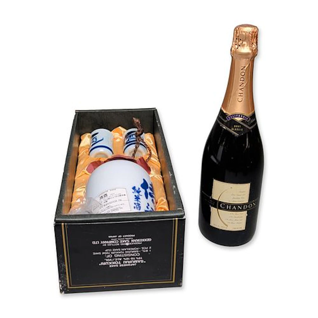 2pc Chandon Brut Classic Sparkling Wine and Gekkeikan Sake Gift Set
