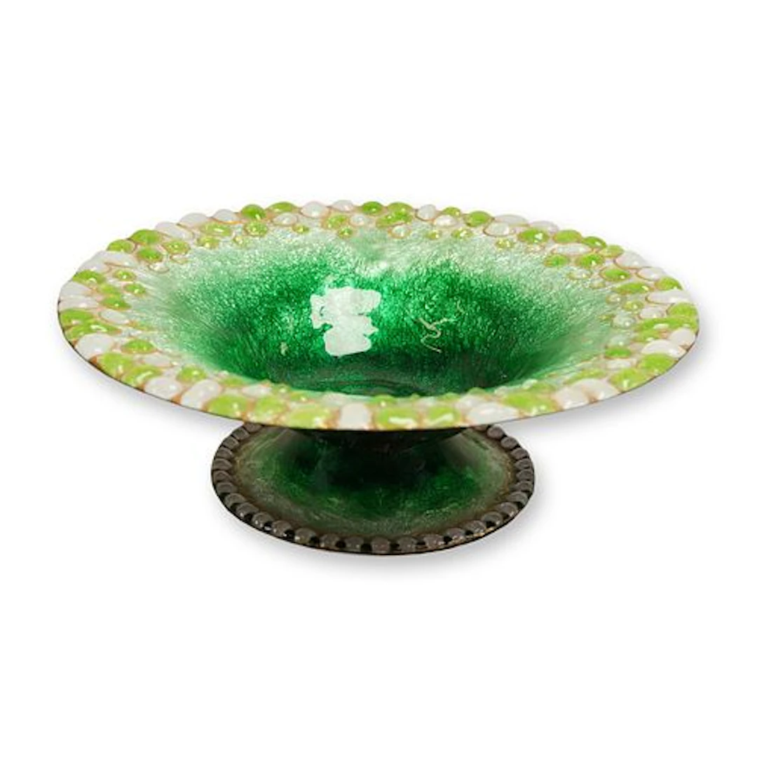 Limoges France Duban and Christel Enameled Porcelain Bowl