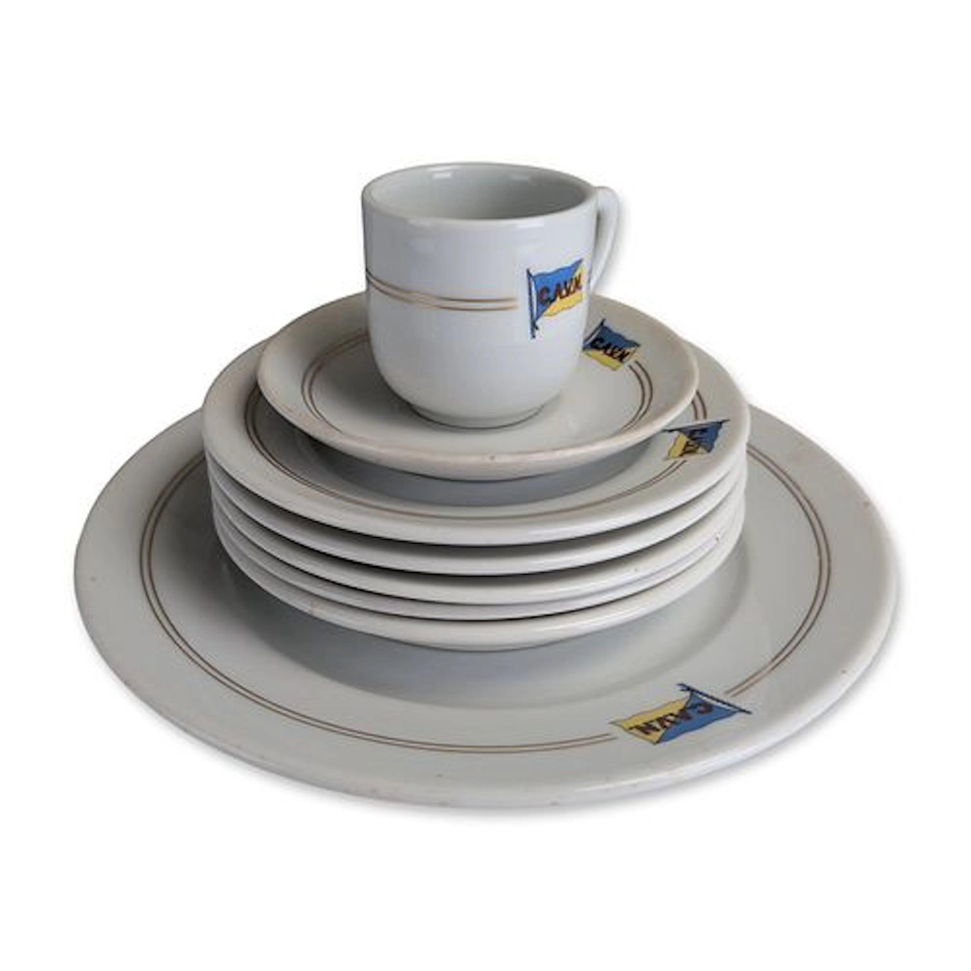 8pc Heinrich and Co Selb Bavaria CAVN Shipping Line Porcelain Group