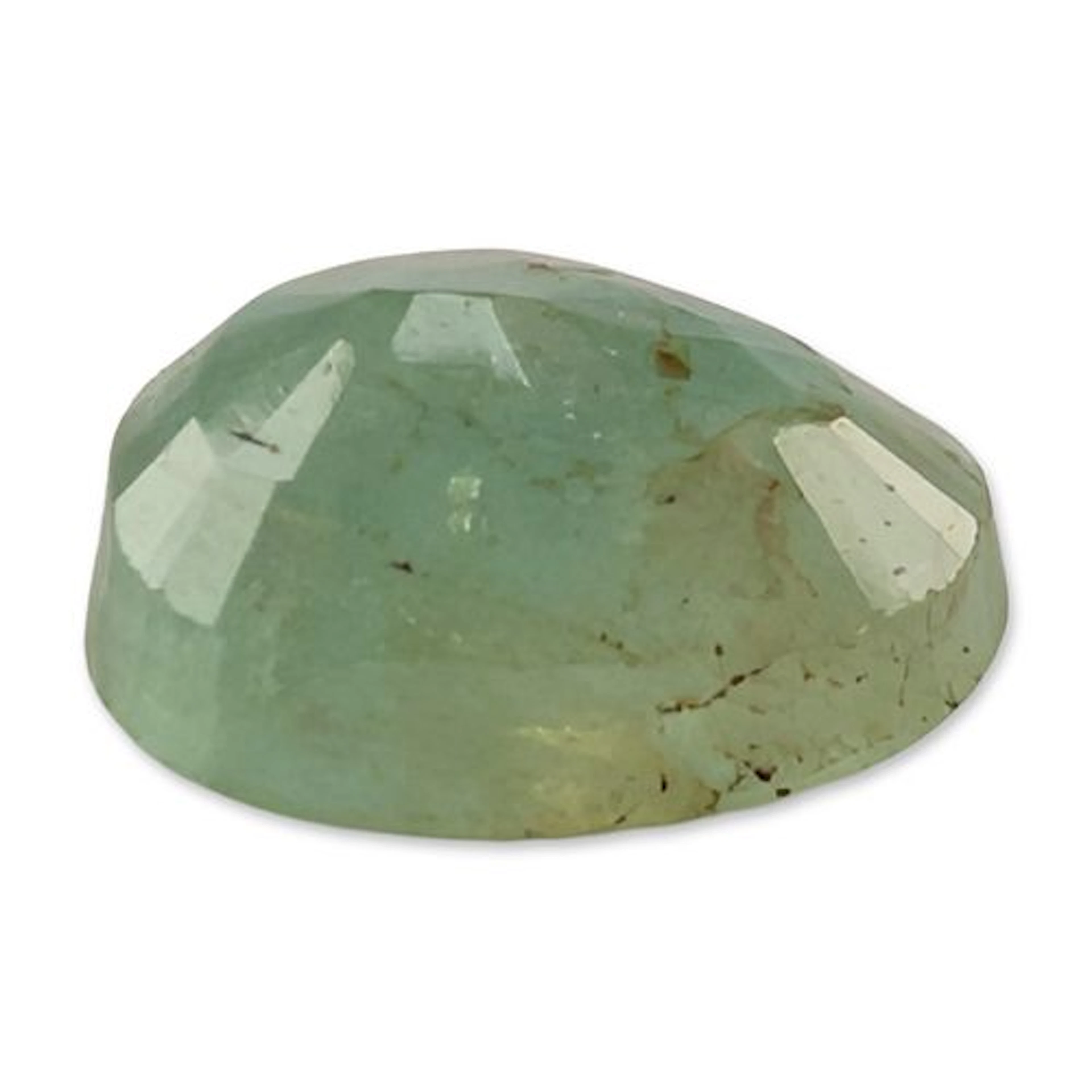 Modified Oval Cut Green Beryl