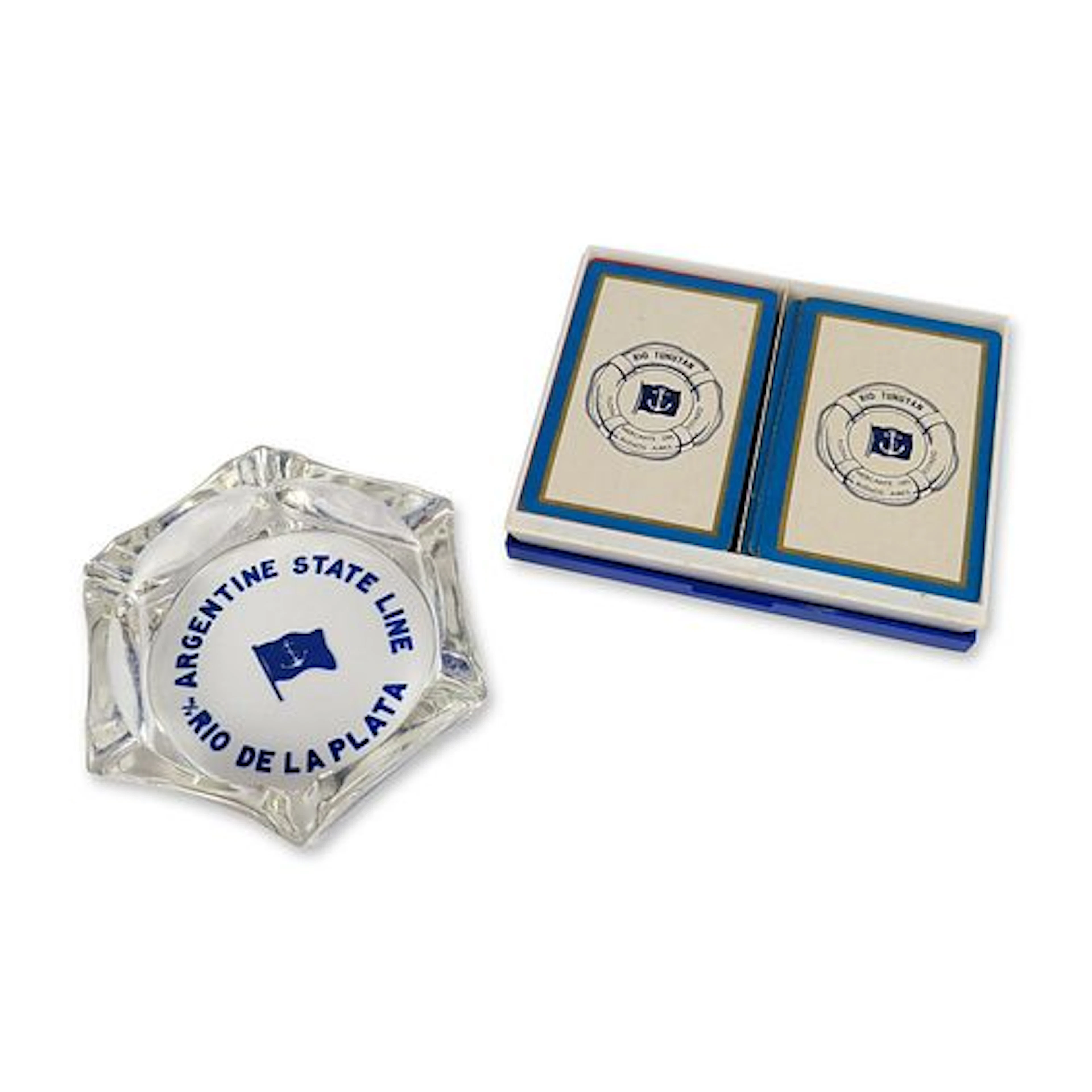 2pc Argentine State Line Maritime Memorabilia Grouping
