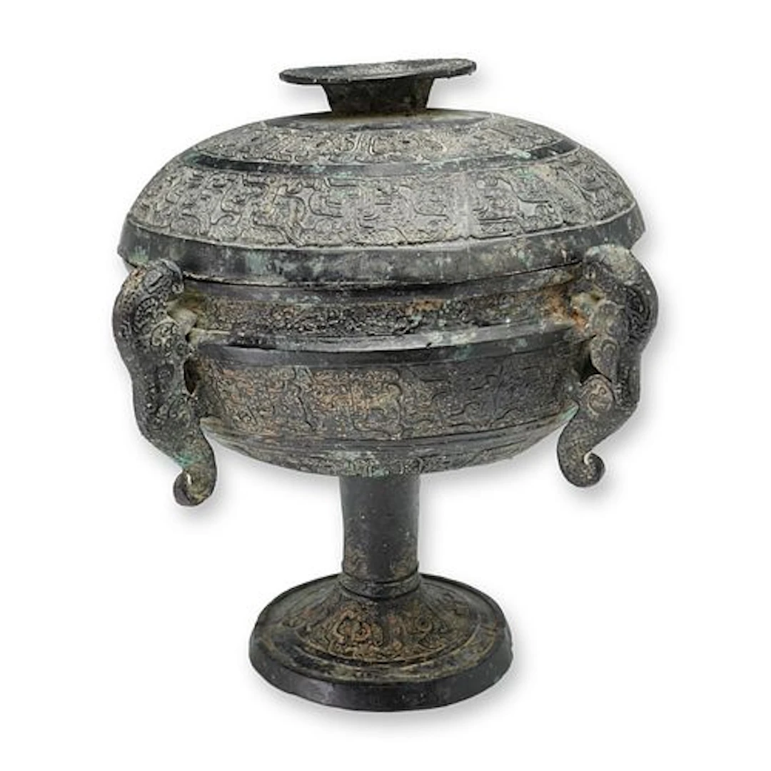 Eastern Zhou Dynasty Bronze Covered Dou Ritual Vessel