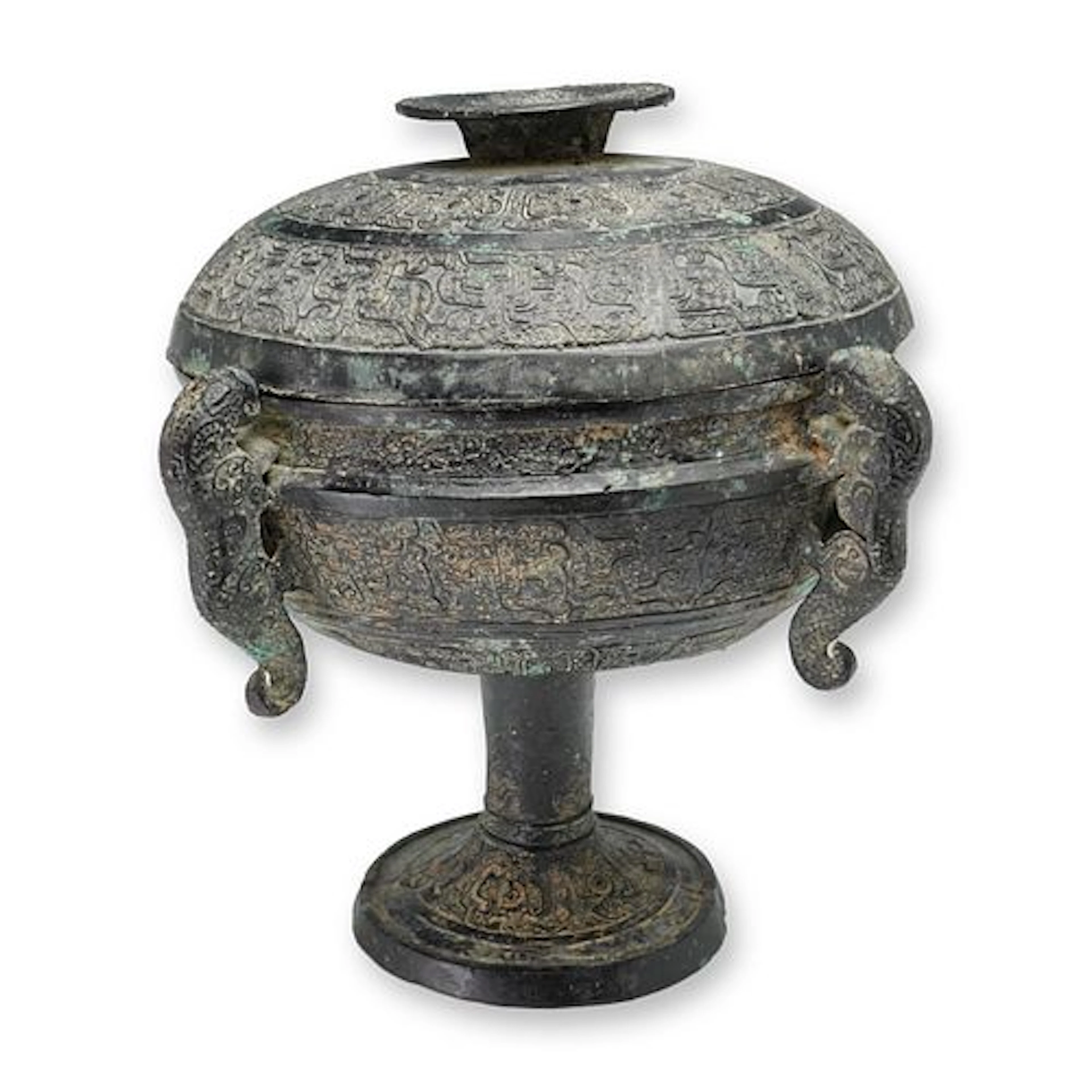 Eastern Zhou Dynasty Bronze Covered Dou Ritual Vessel