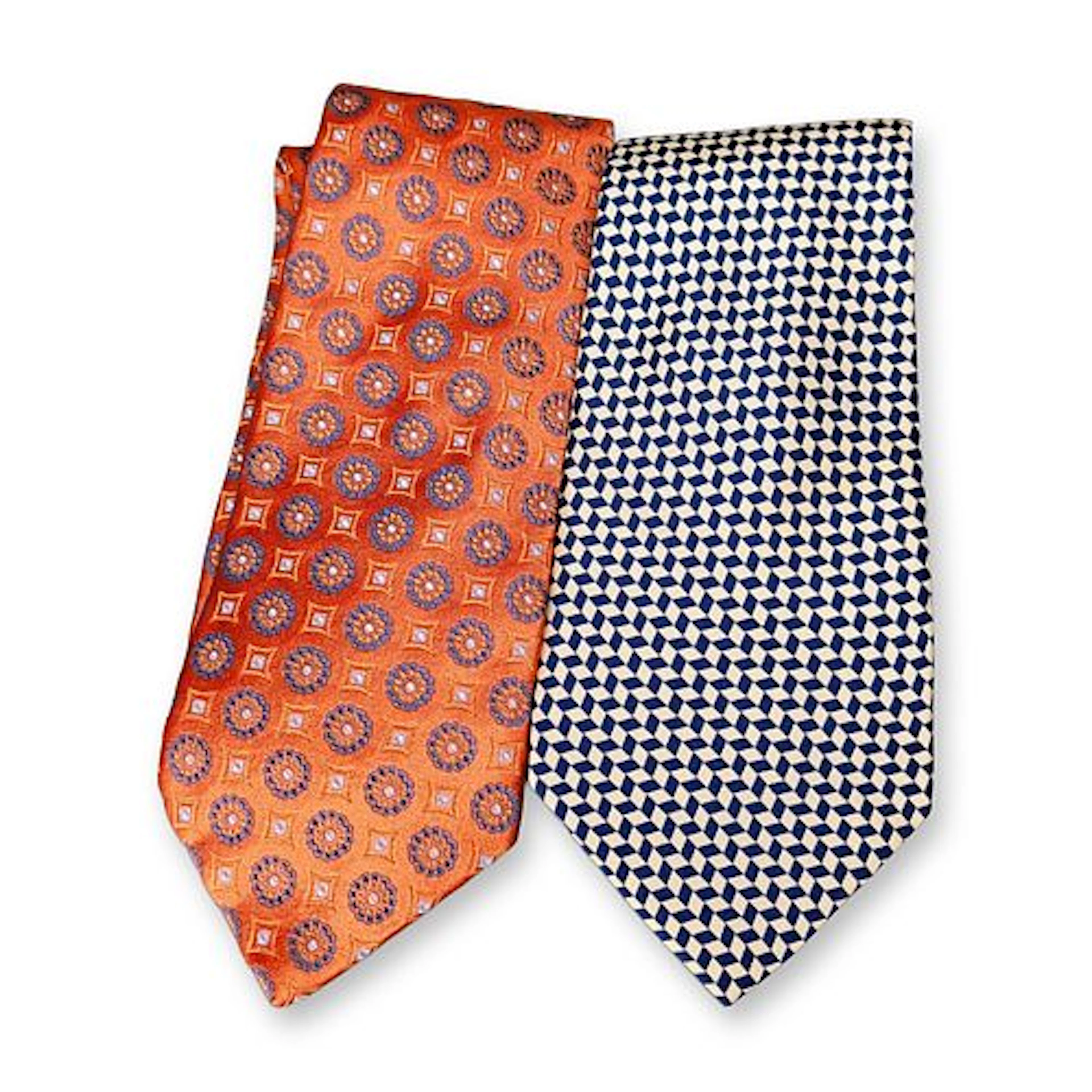 2pc Lanvin and Hugo Boss Silk Neckties