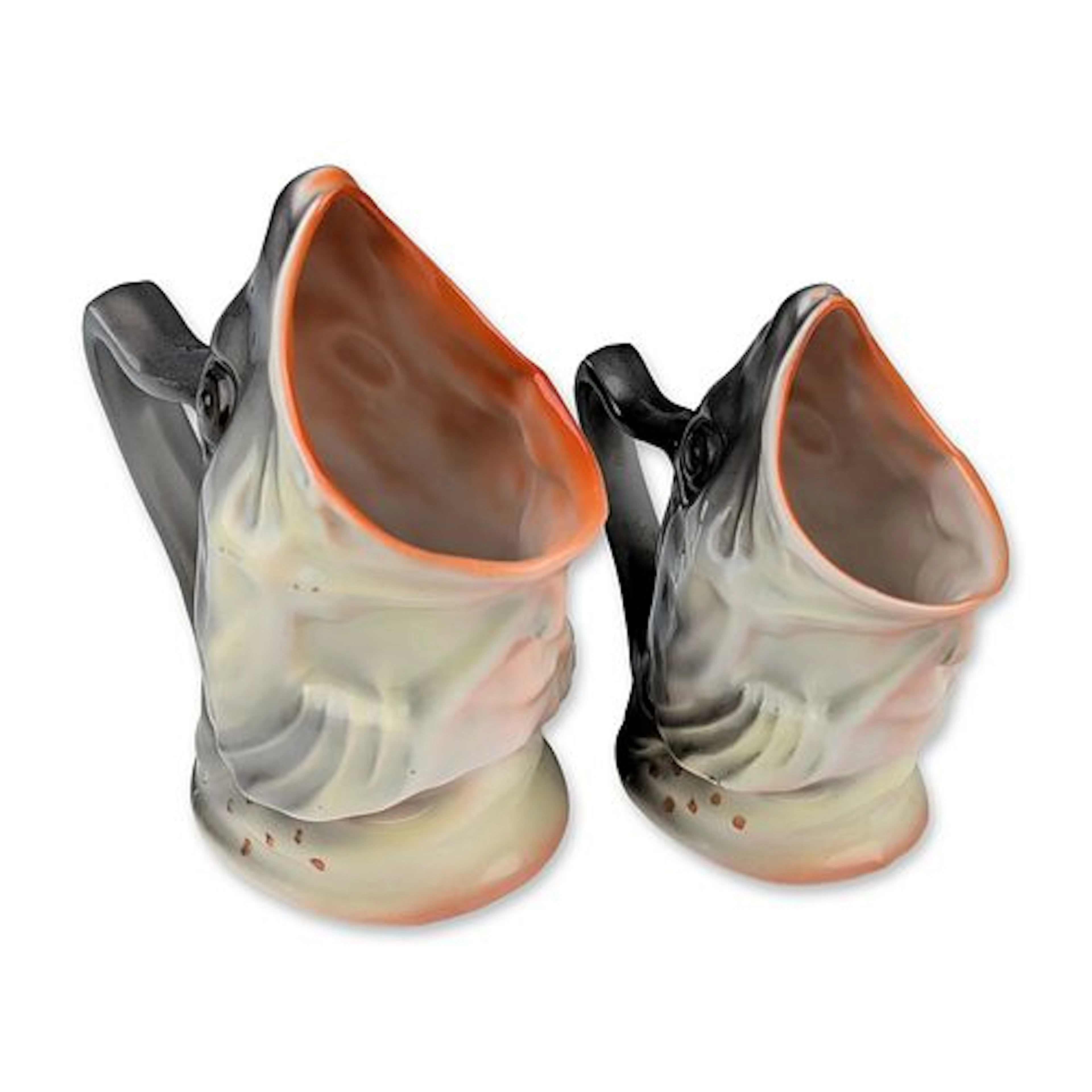 2pc Royal Bayreuth Bavaria Porcelain Fish Head Creamers