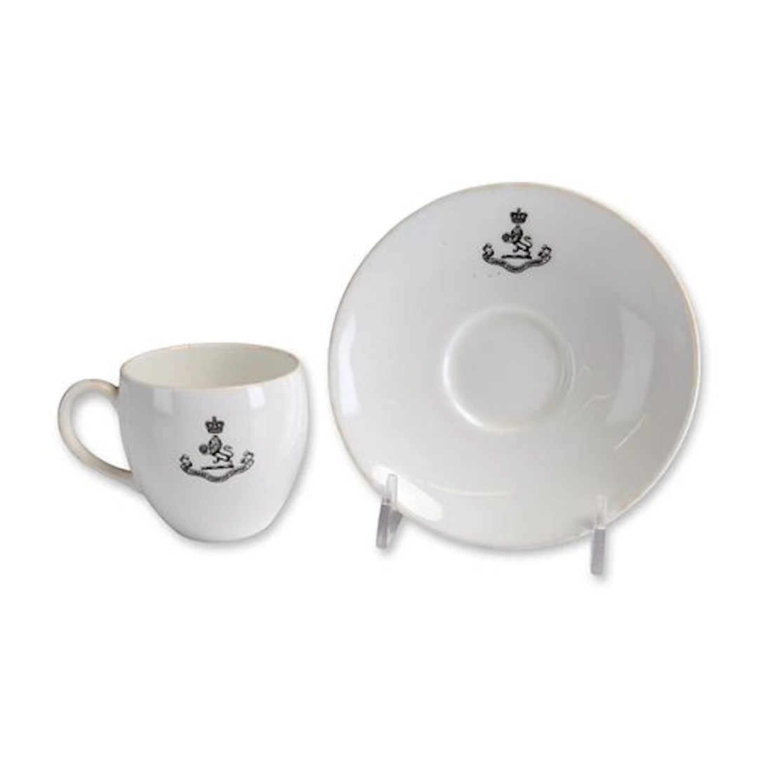 2pc Mintons Cunard Steamship Demitasse and Saucer Set