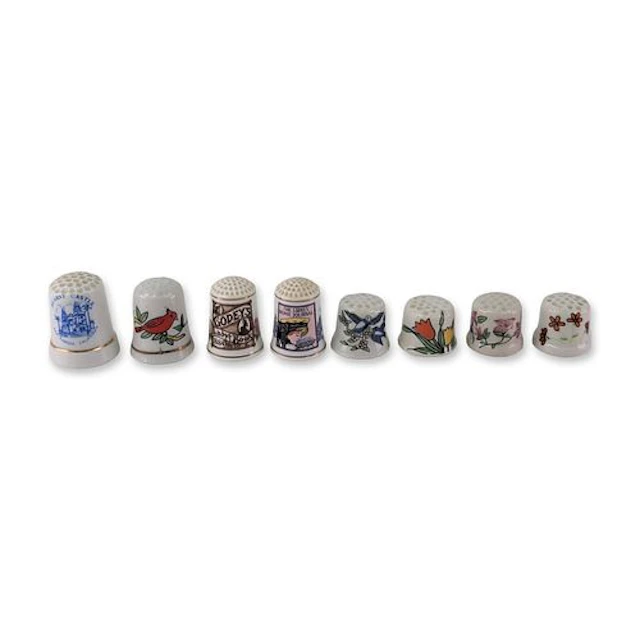 Collection of Franklin Porcelain and Souvenir Porcelain Thimbles