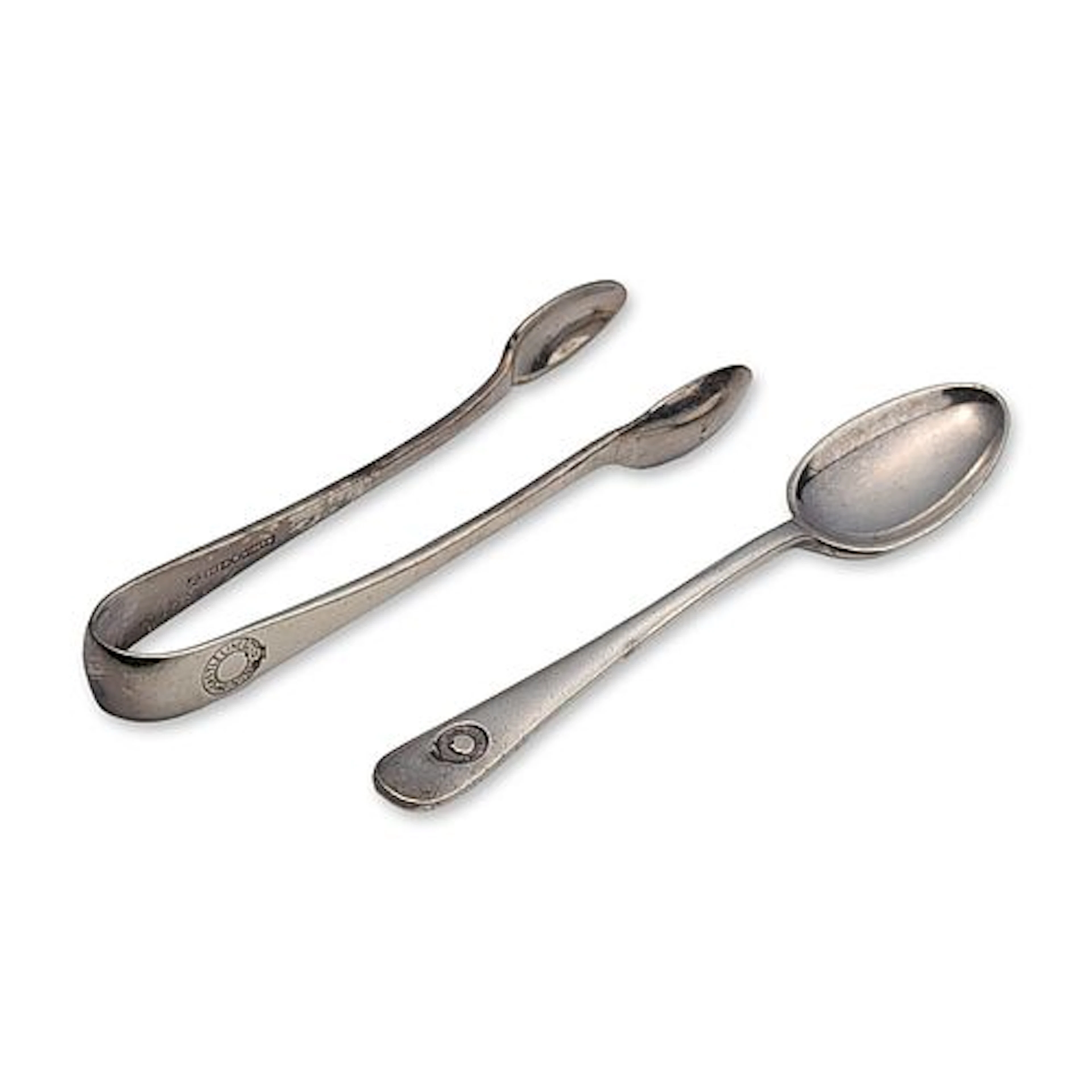 2pc Mappin and Webb Union-Castle Line Silver-Plate Flatware