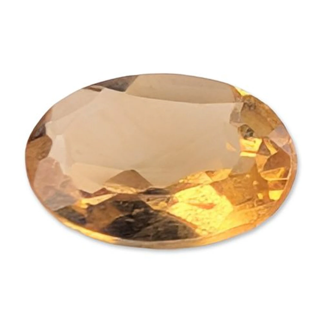 Oval Mixed Cut Yellow Citrine Gemstone