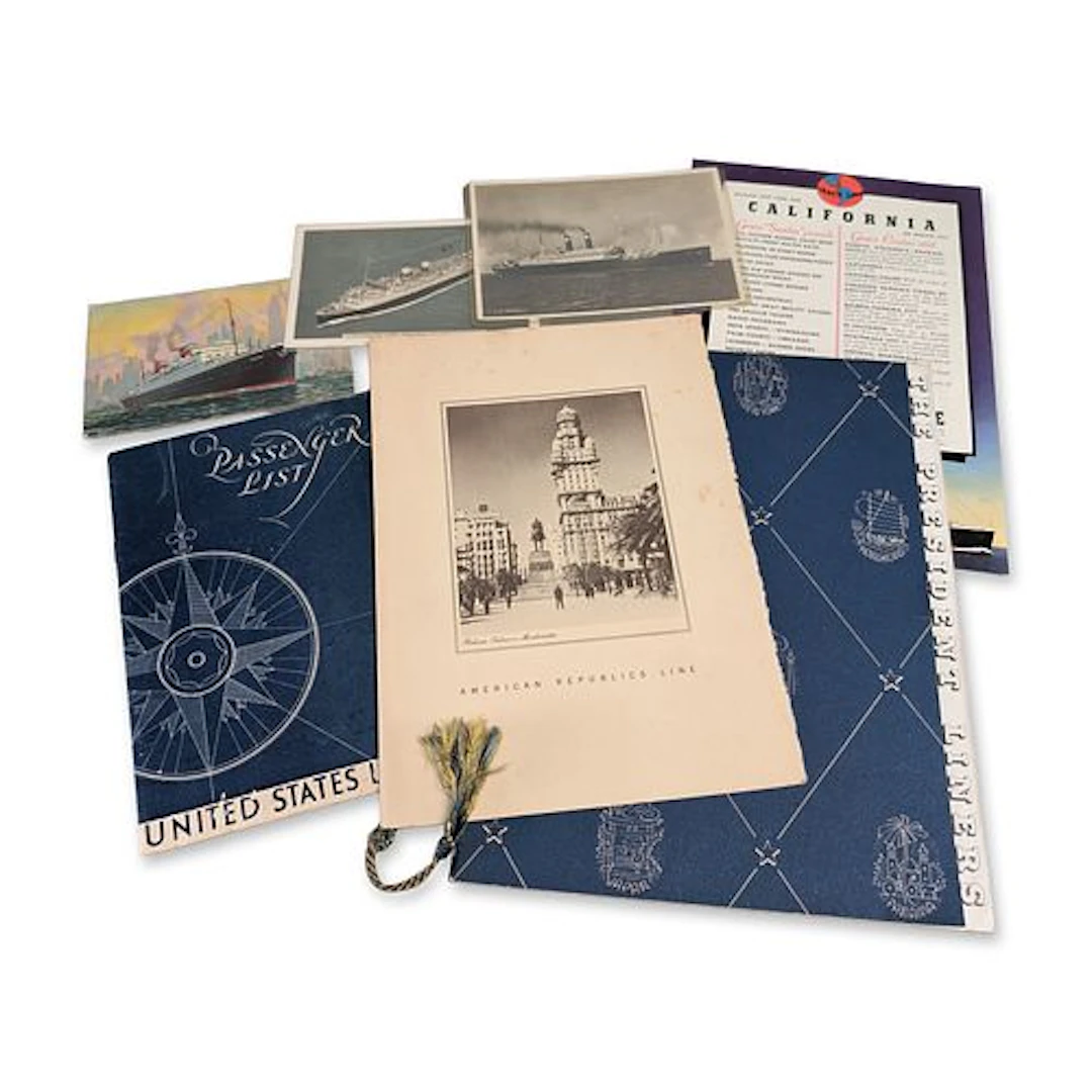 Collection of 1930s Ocean Liner Ephemera