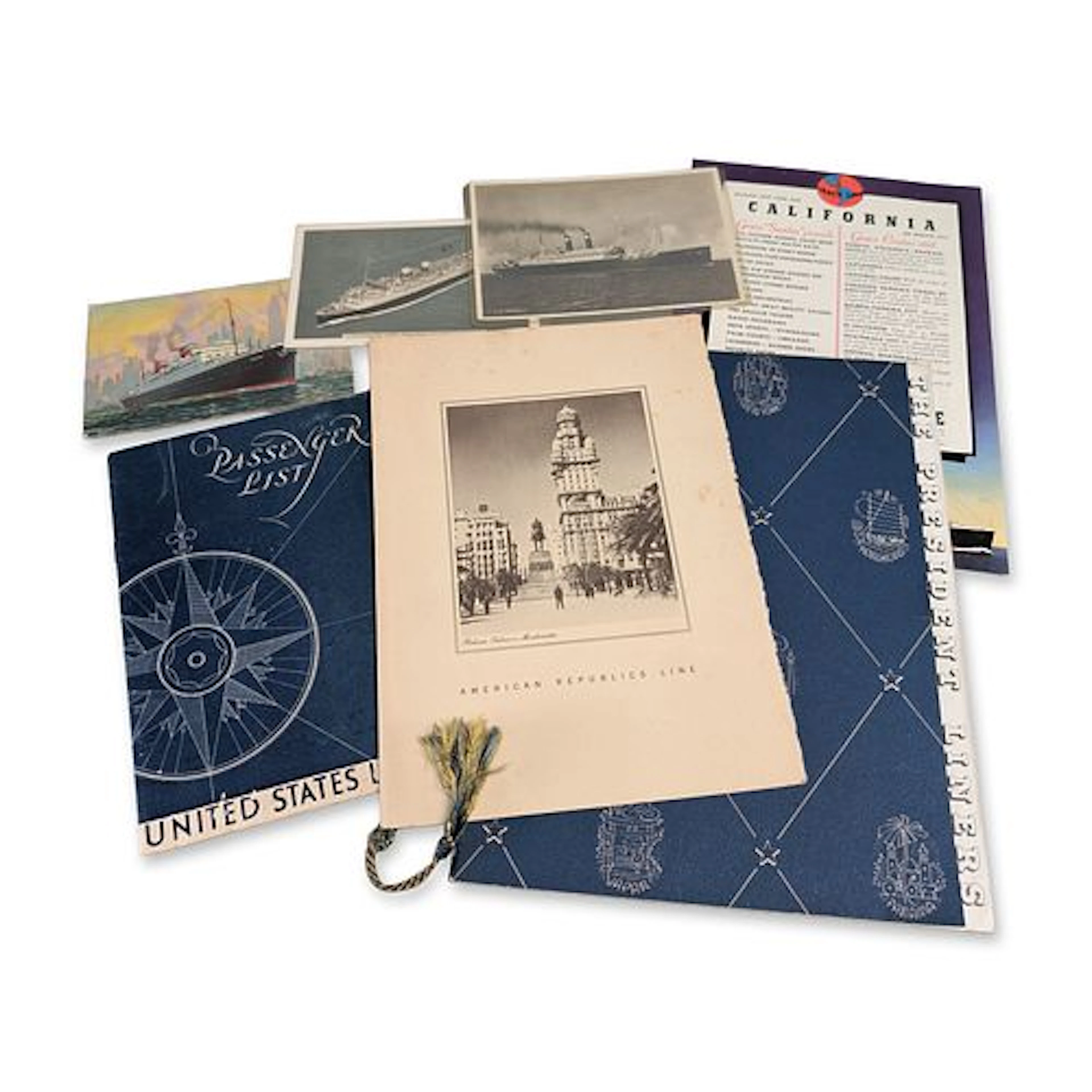 Collection of 1930s Ocean Liner Ephemera