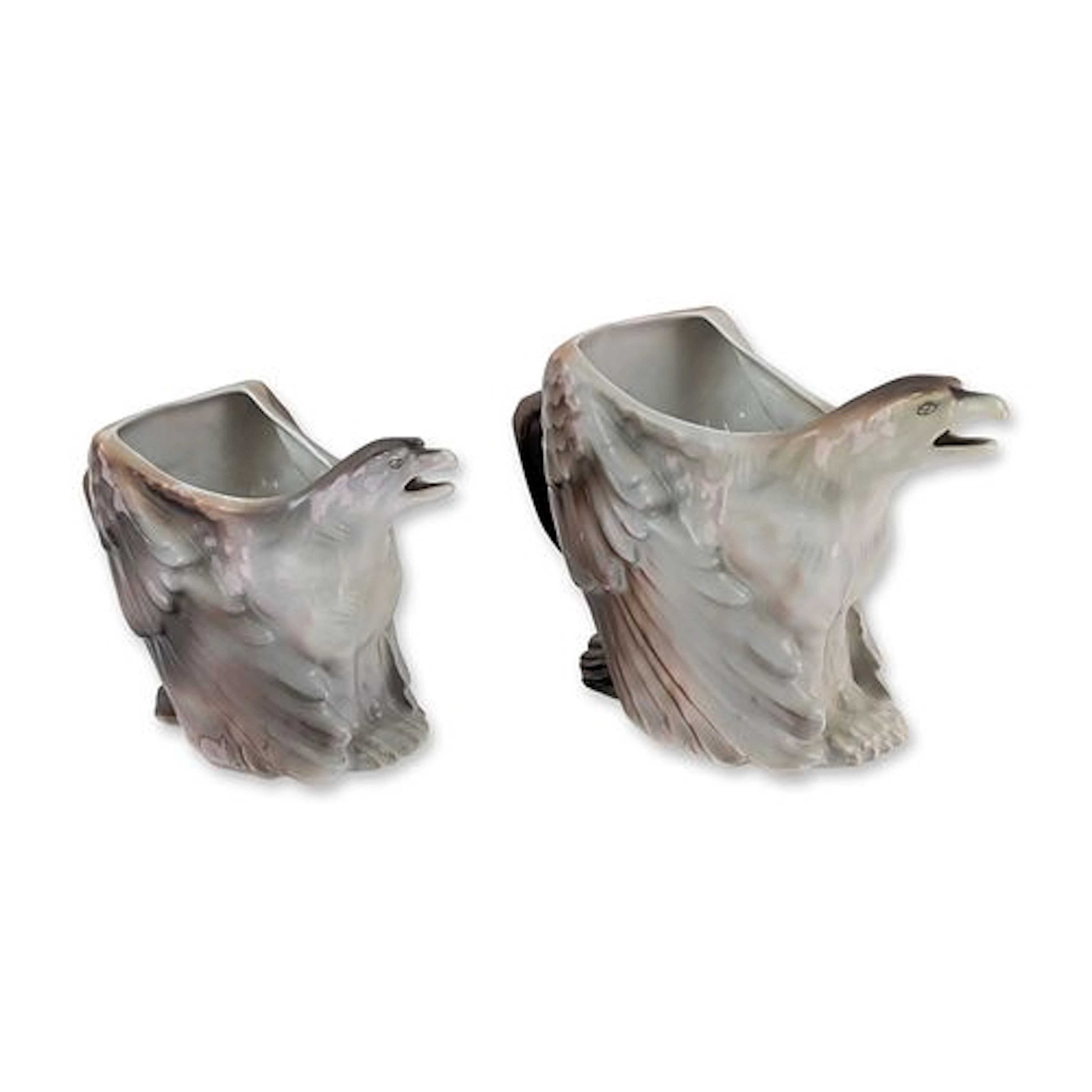 Pair of Royal Bayreuth Porcelain Eagle Creamers