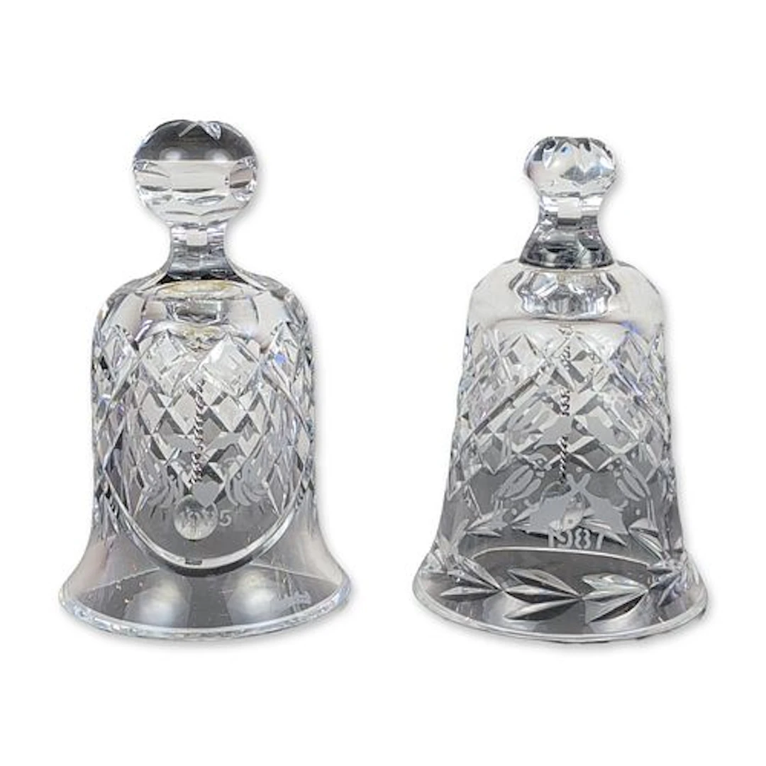 2pc Waterford Crystal Christmas Bells