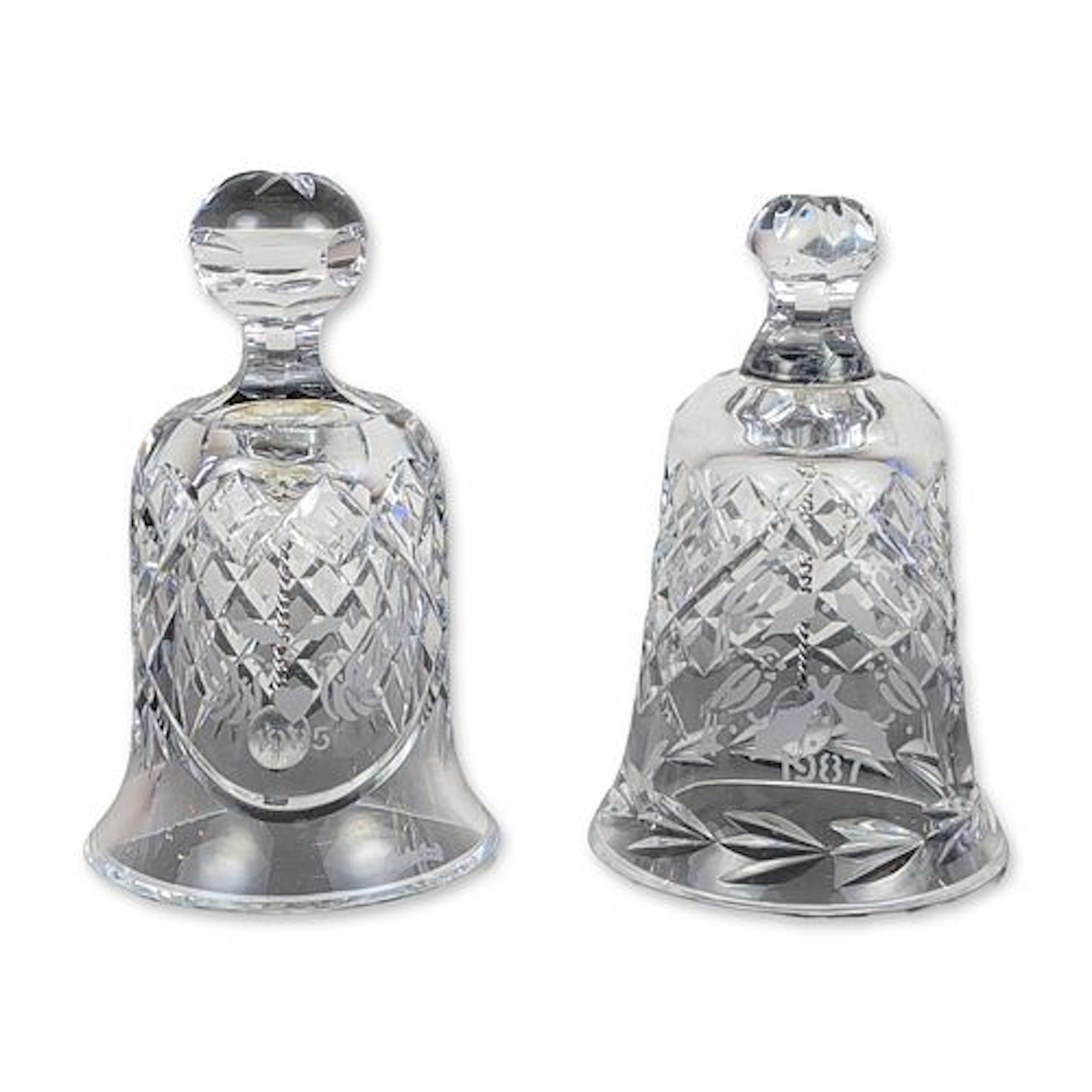 2pc Waterford Crystal Christmas Bells