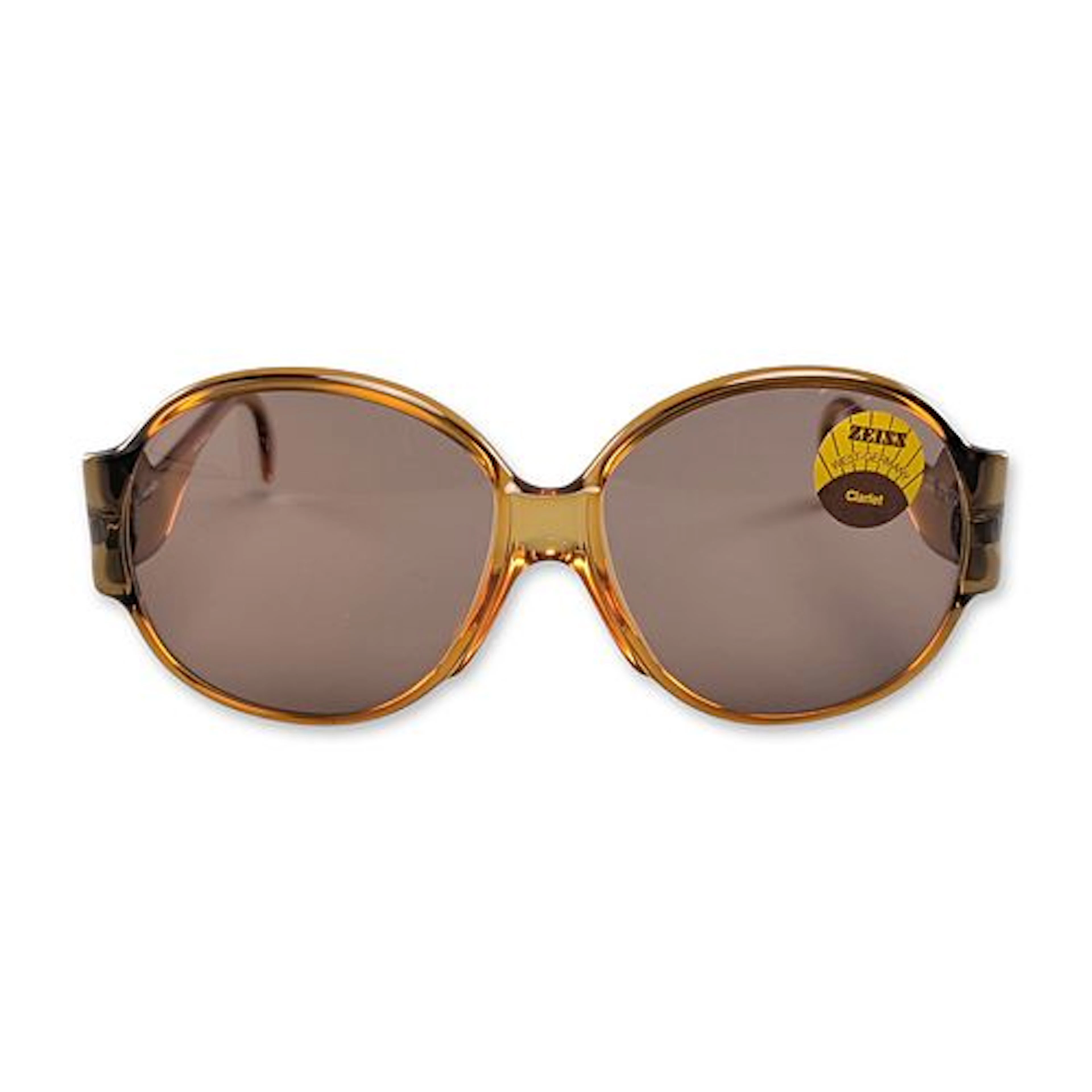 Marwitz West Germany Transparent Amber Acetate Oversized Sunglasses