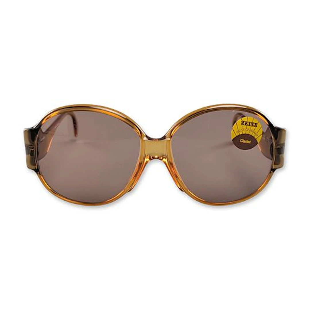 Marwitz West Germany Transparent Amber Acetate Oversized Sunglasses