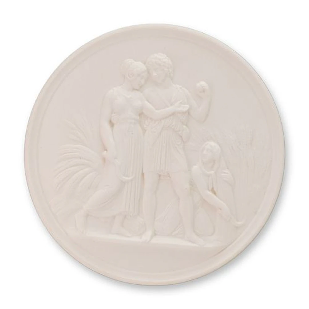 B&G Bisque Porcelain Four Seasons Plaque, Summer