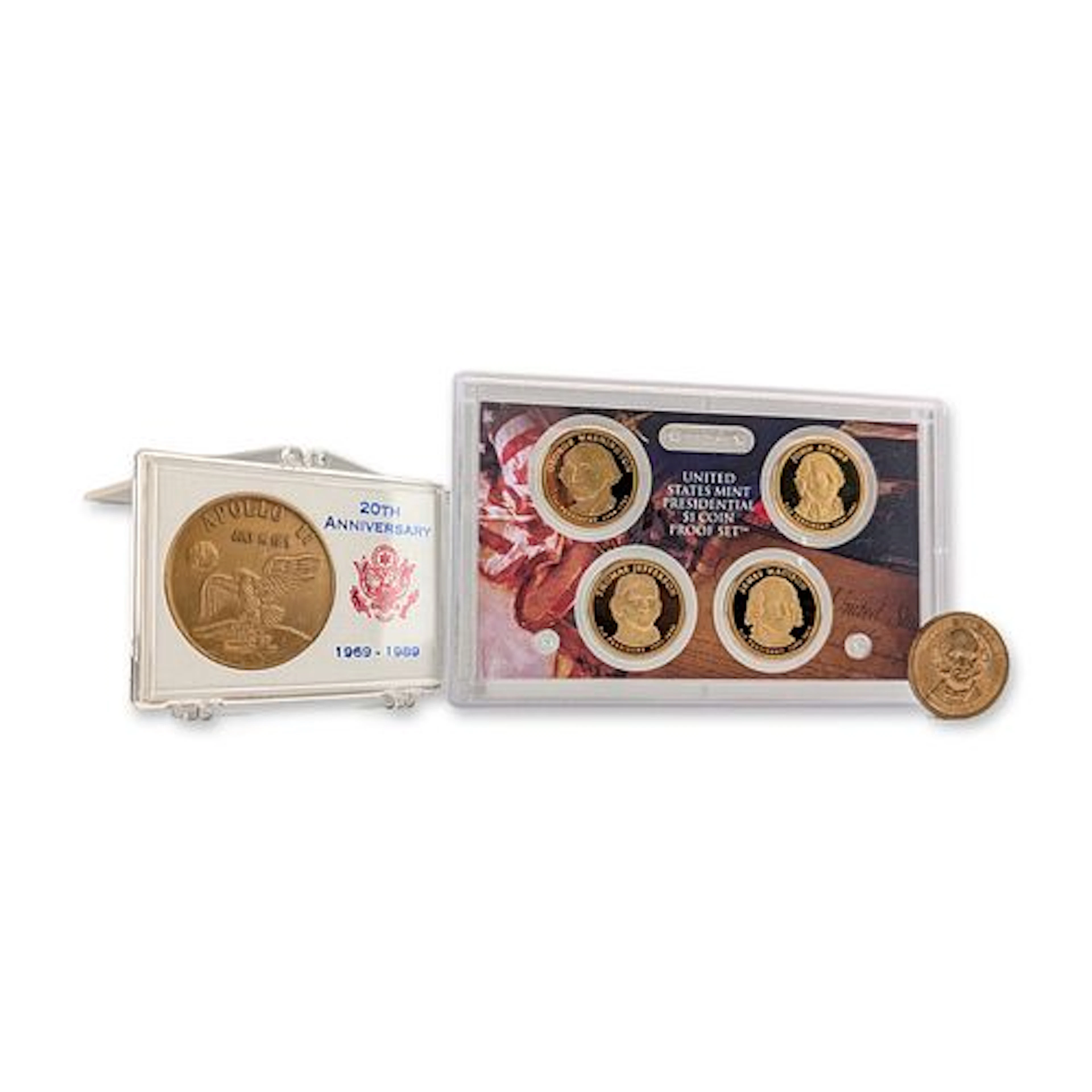 3pc 2007 US Mint Presidential Dollar Proof Set and Commemorative Coins