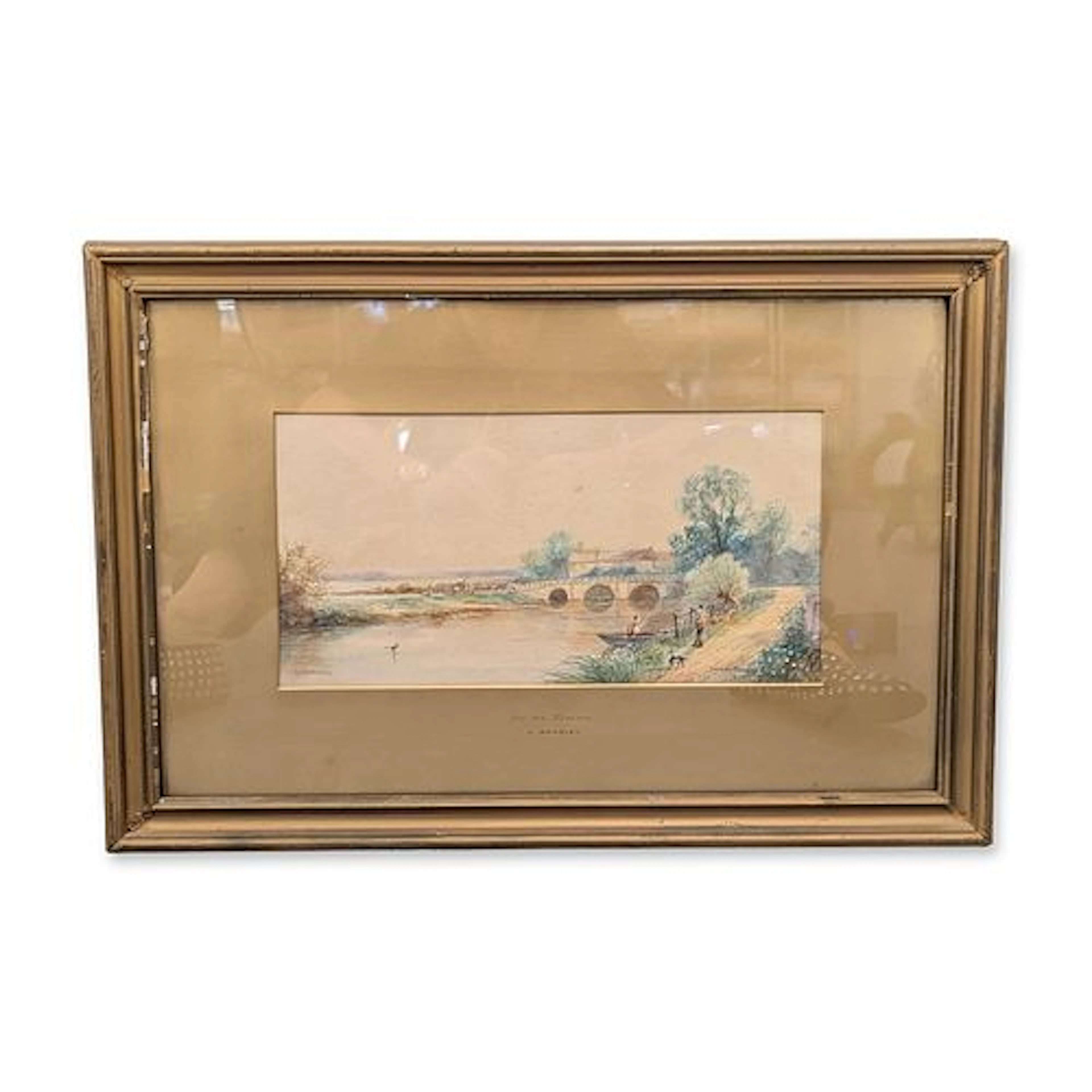 Norman Bradley (British, 19th-20th century) Watercolor Landscape, On the Temme