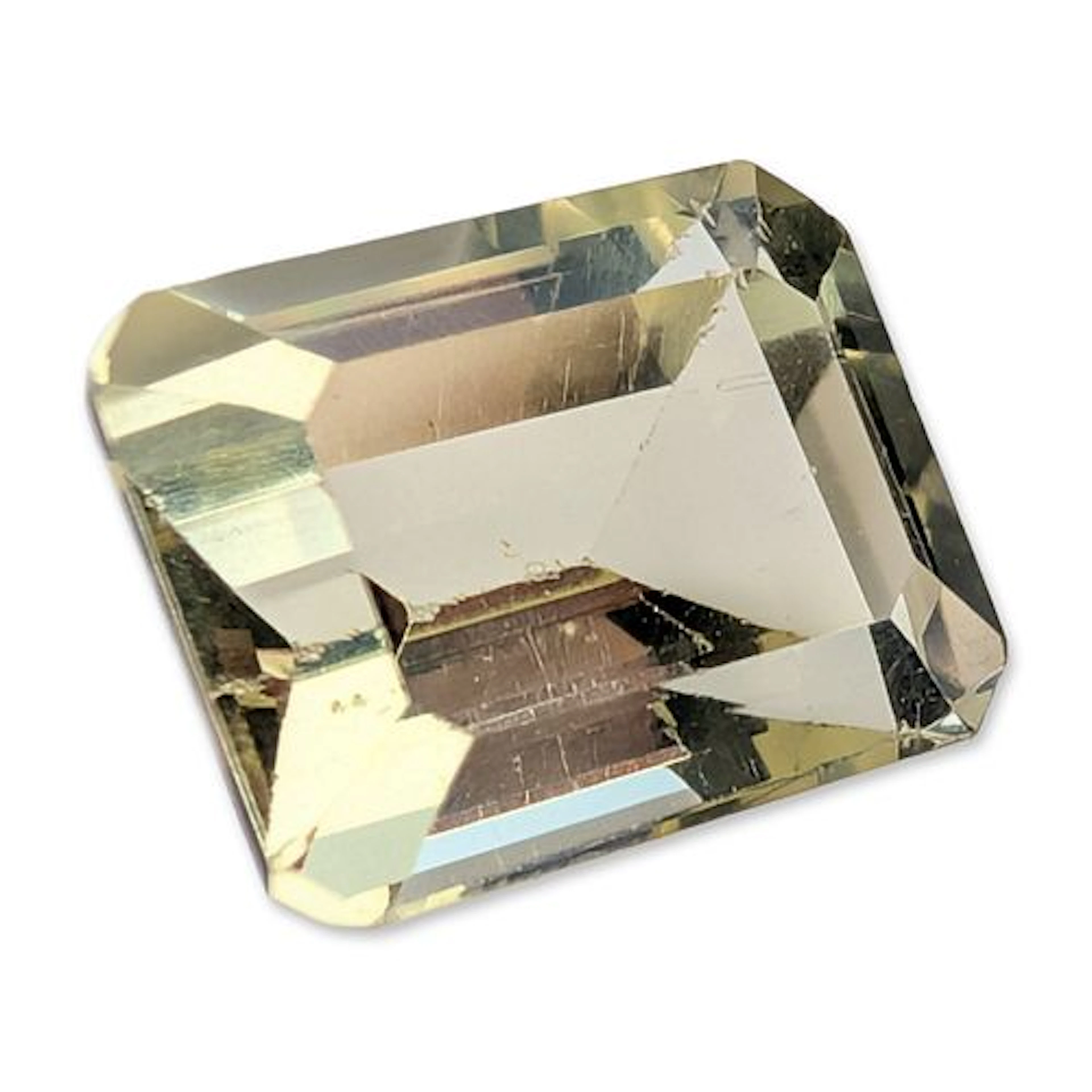 Loose Emerald Cut Pale Citrine Gemstone