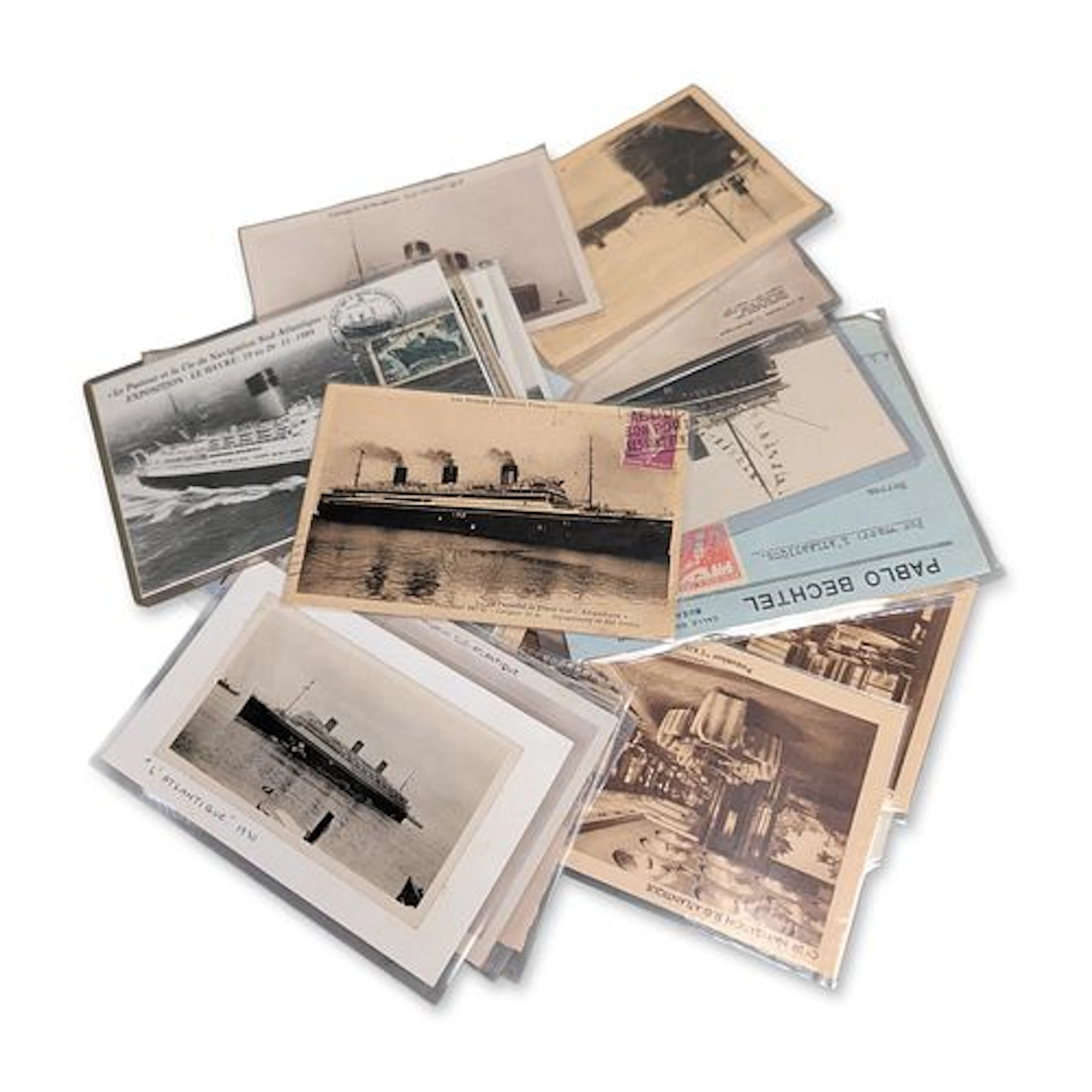 Collection of Compagnie de Navigation Sud-Atlantique Ocean Liner Ephemera