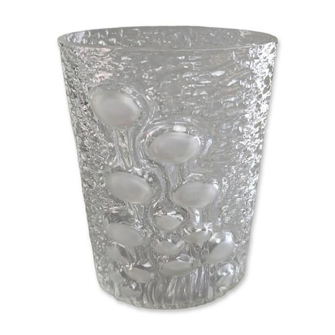 Scandinavian Style Textured Glass Bubble Vase
