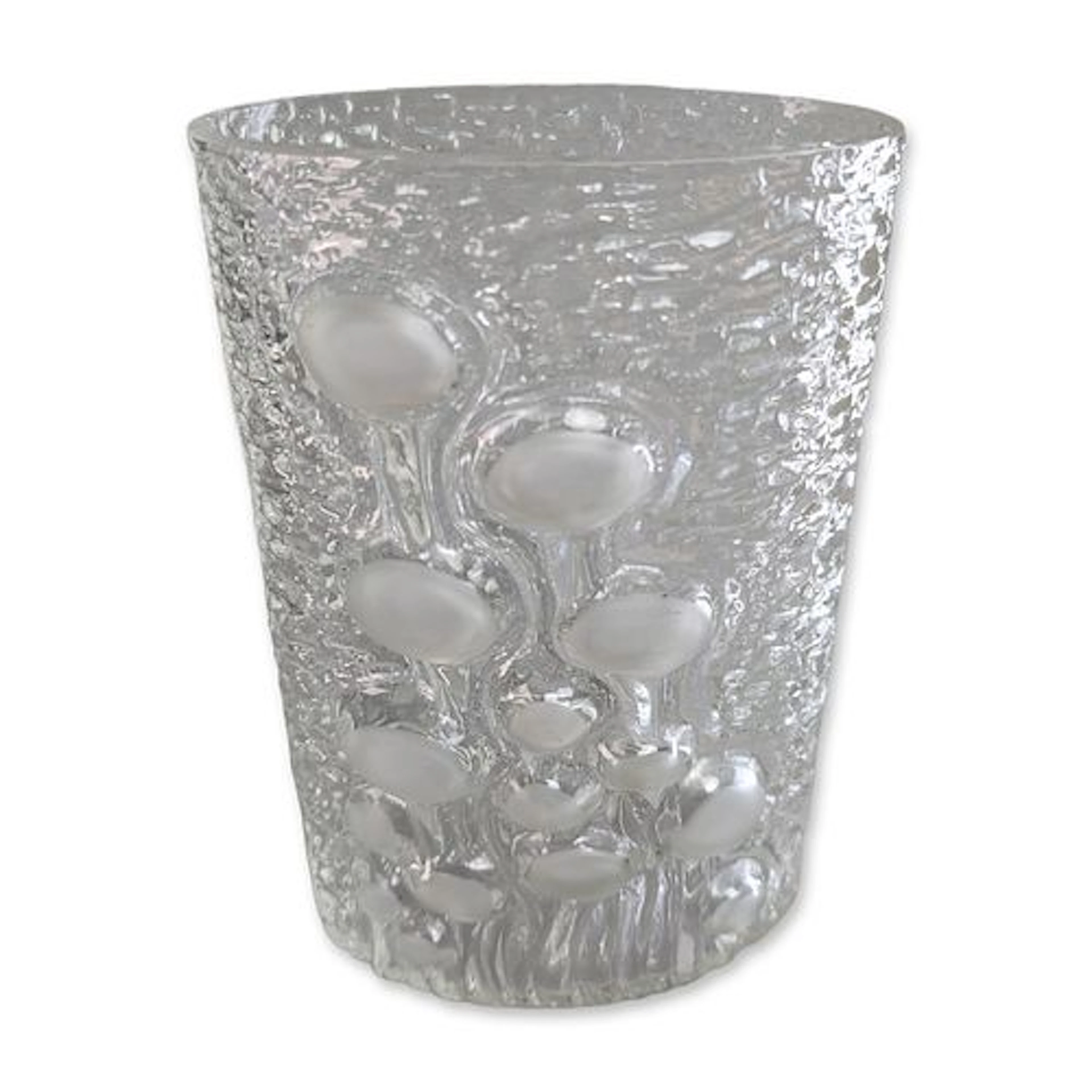 Scandinavian Style Textured Glass Bubble Vase