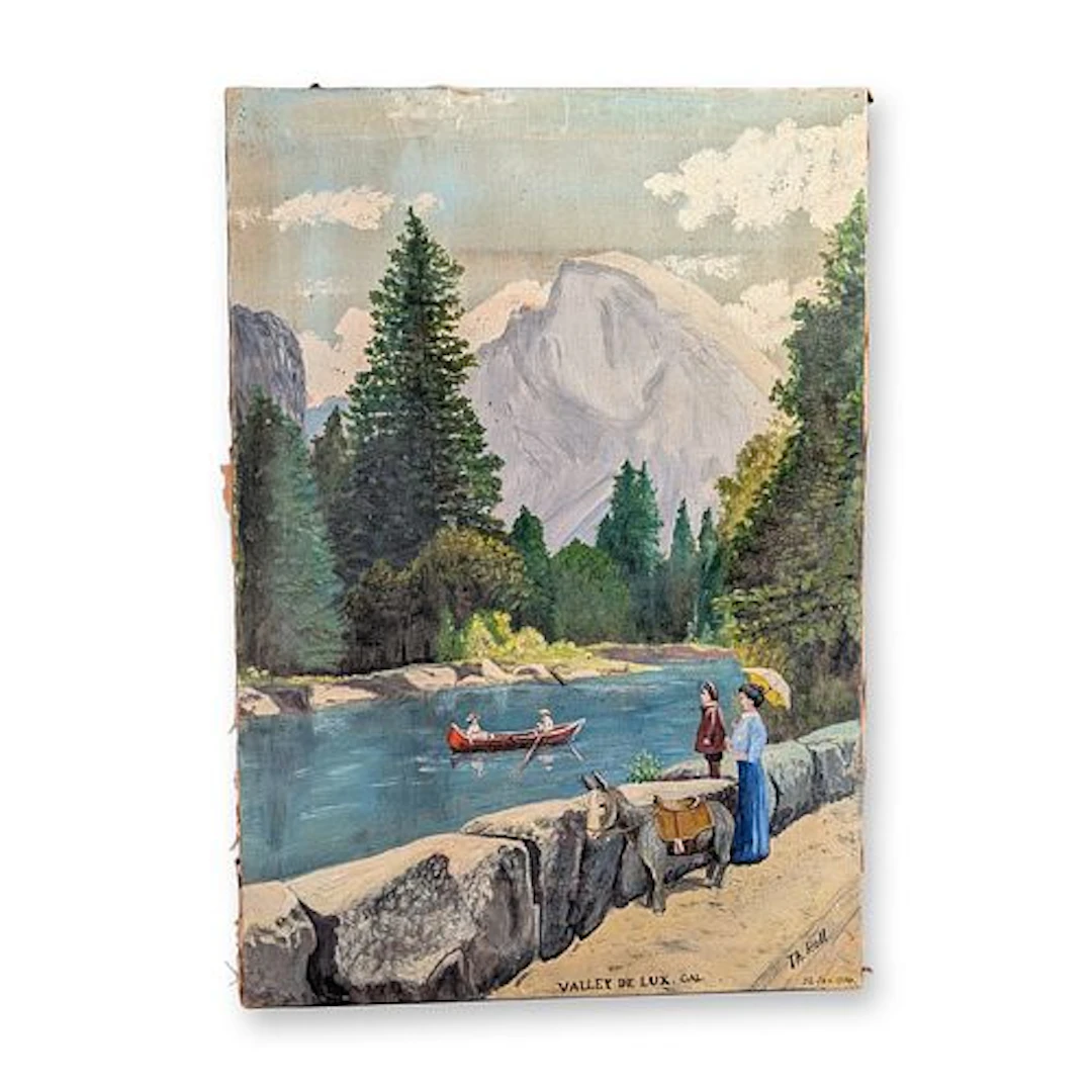 Th. Roll (American 19th-20th century) Oil on Canvas, Valley de Lux