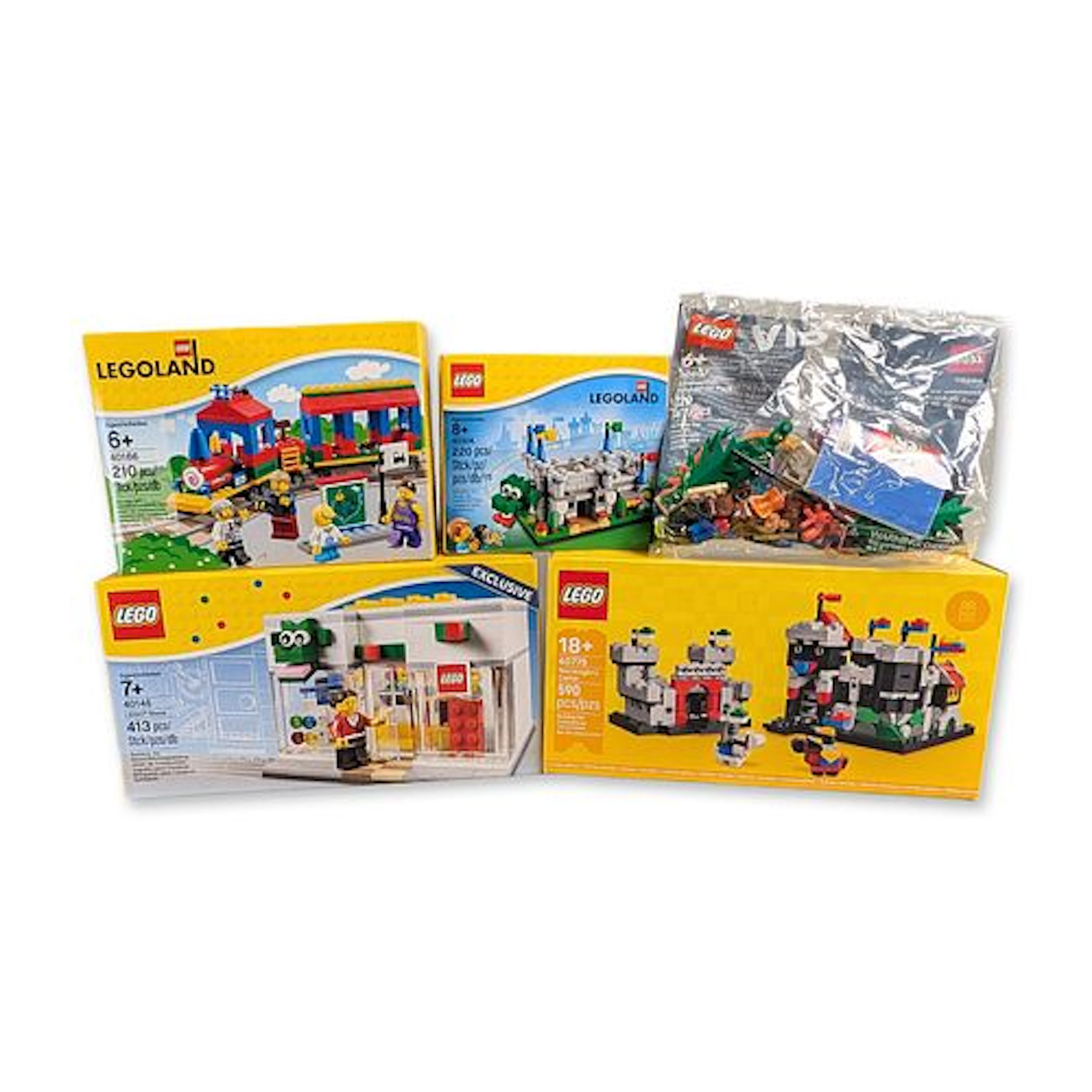 5pc Group of LEGO Park Exclusive and GWP Sets - 40145, 40166, 40306