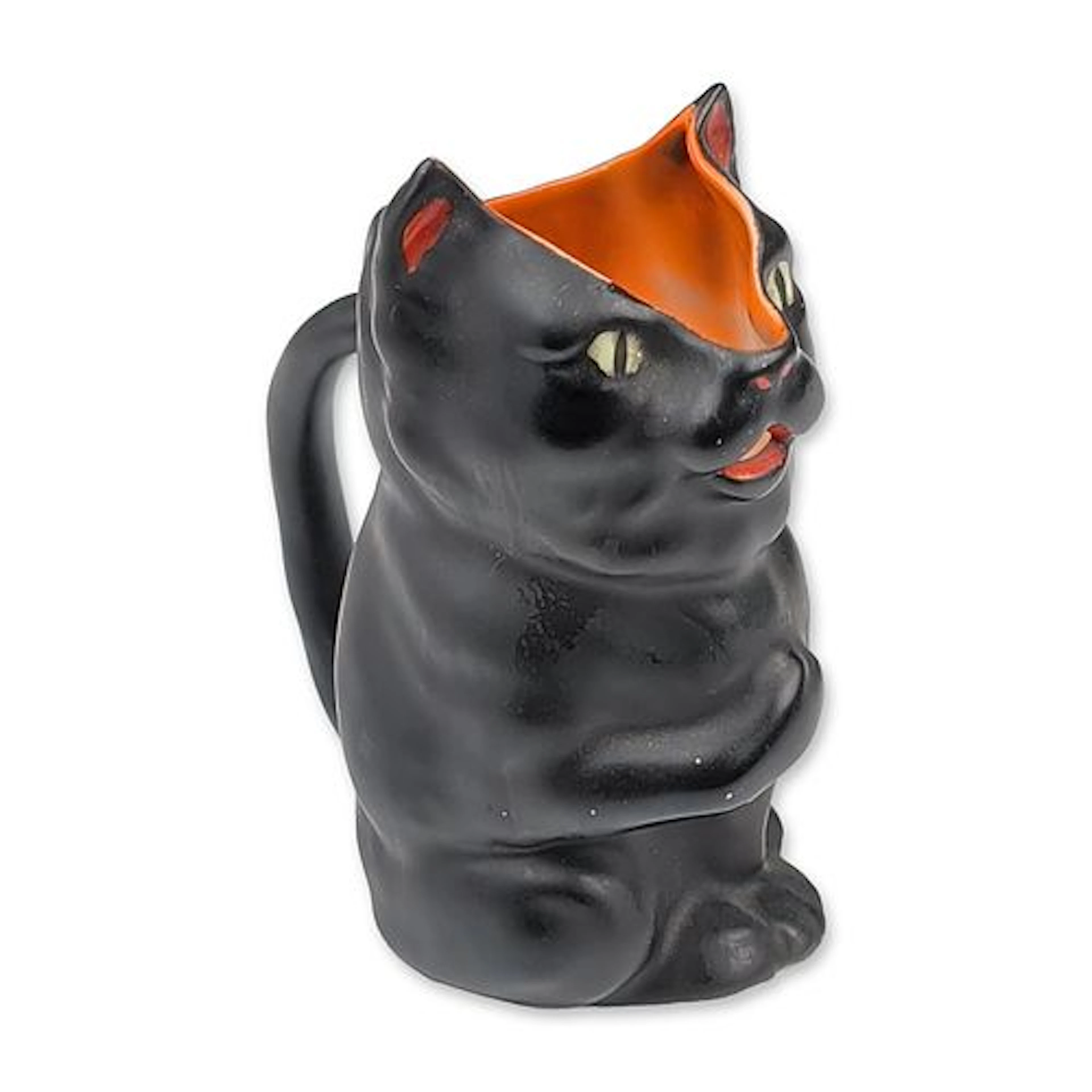 Royal Bayreuth Bavaria Porcelain Black Cat Figurine Creamer