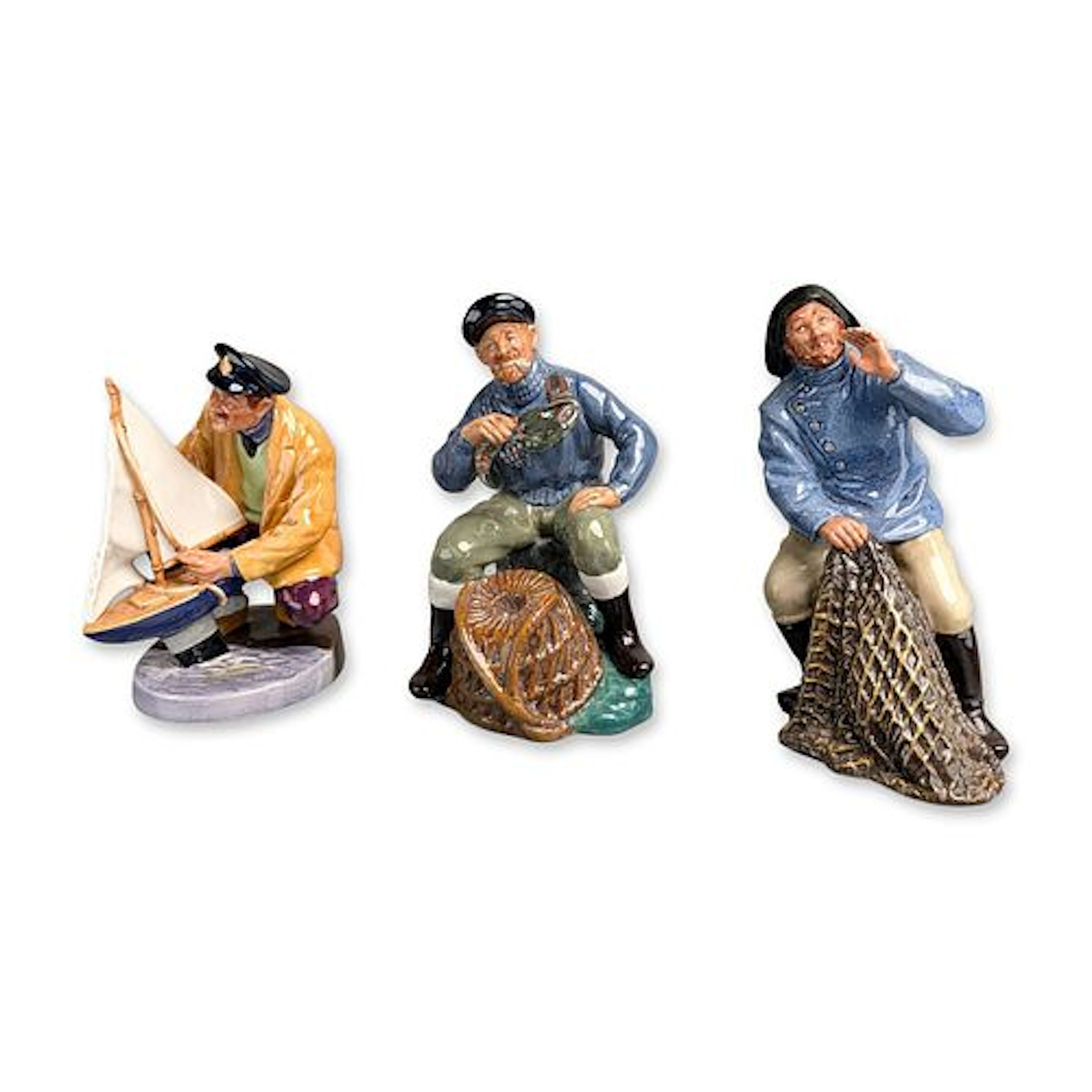 3pc Royal Doulton Porcelain Figurines Sailor's Holiday, The Lobster