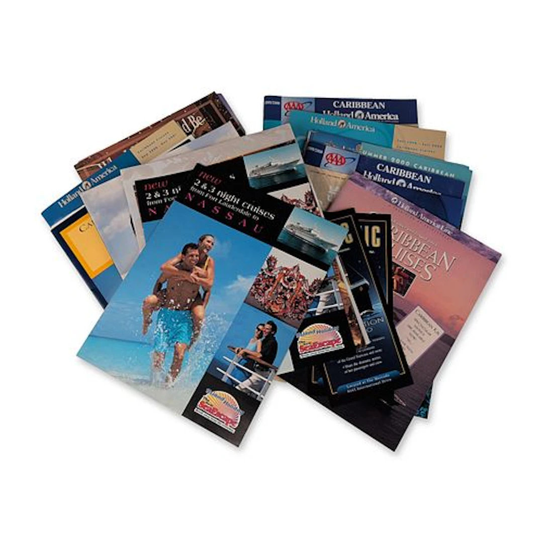Collection of Vintage Cruise Line Promotional Material and Travel Ephemera
