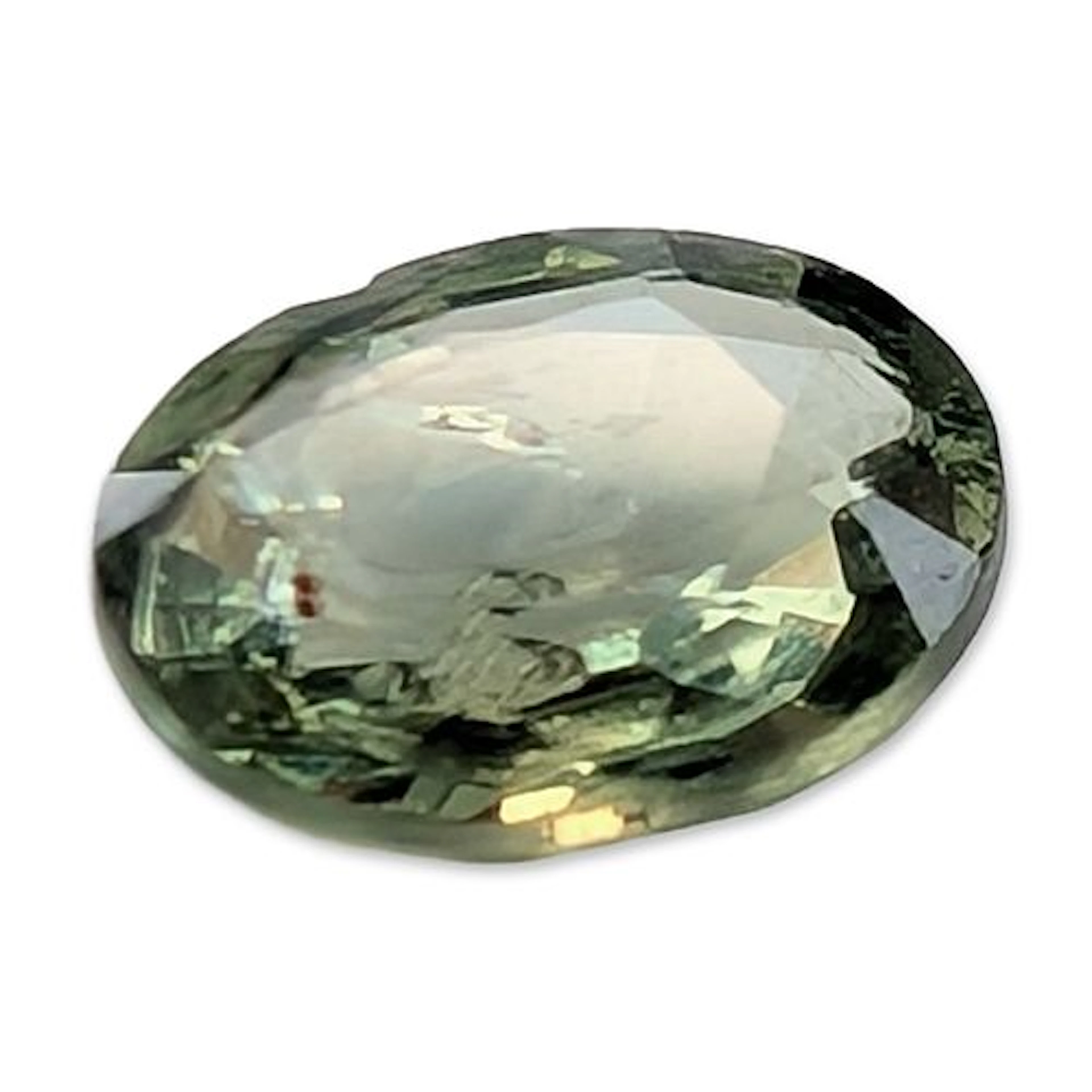 Oval Cut Green Sapphire Gemstone