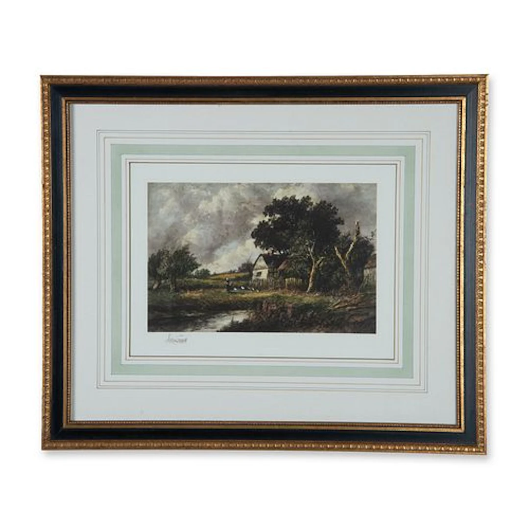 Style of Camille Corot, Original Color Lithograph on Paper