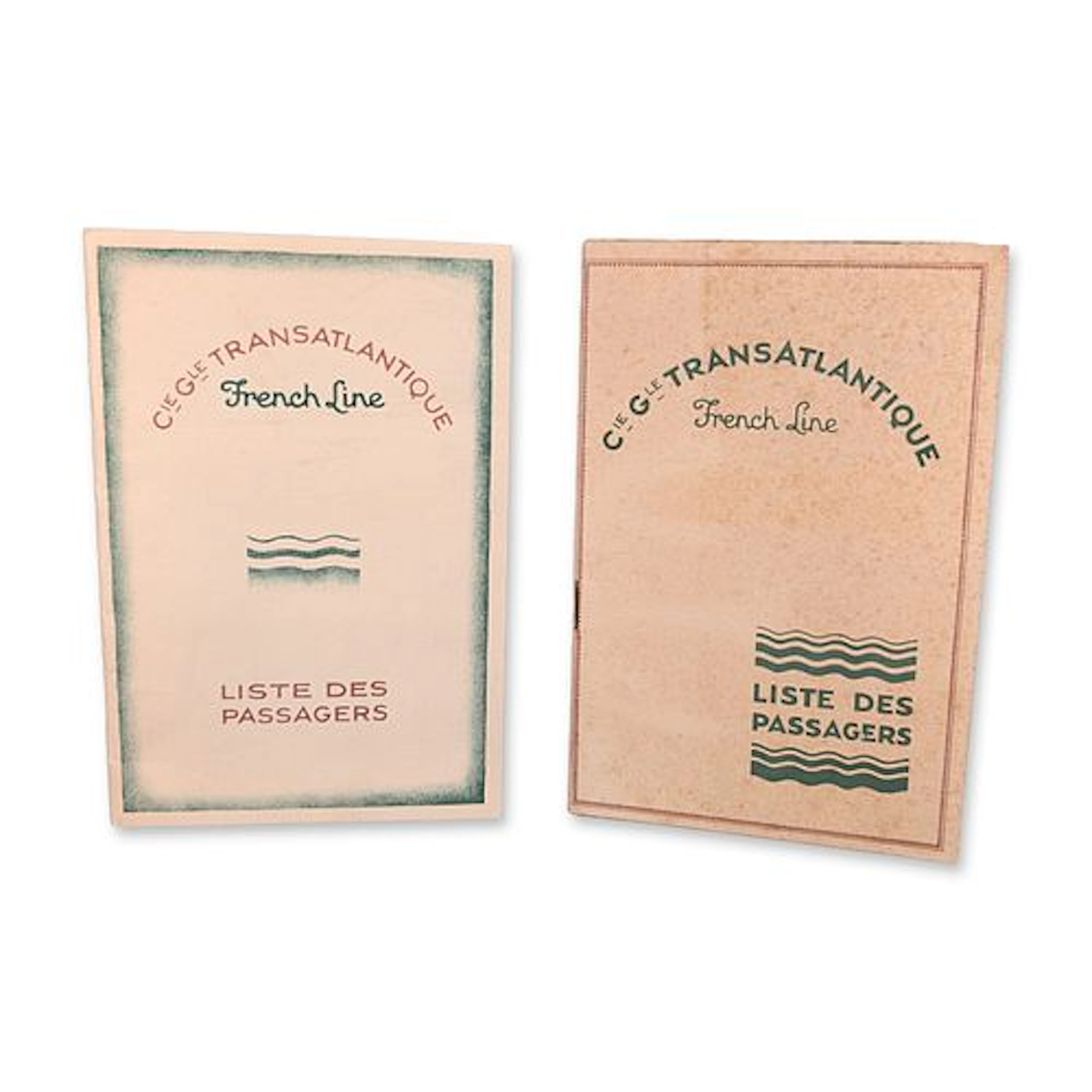 2pc French Line Transatlantic 1930 Passenger Lists
