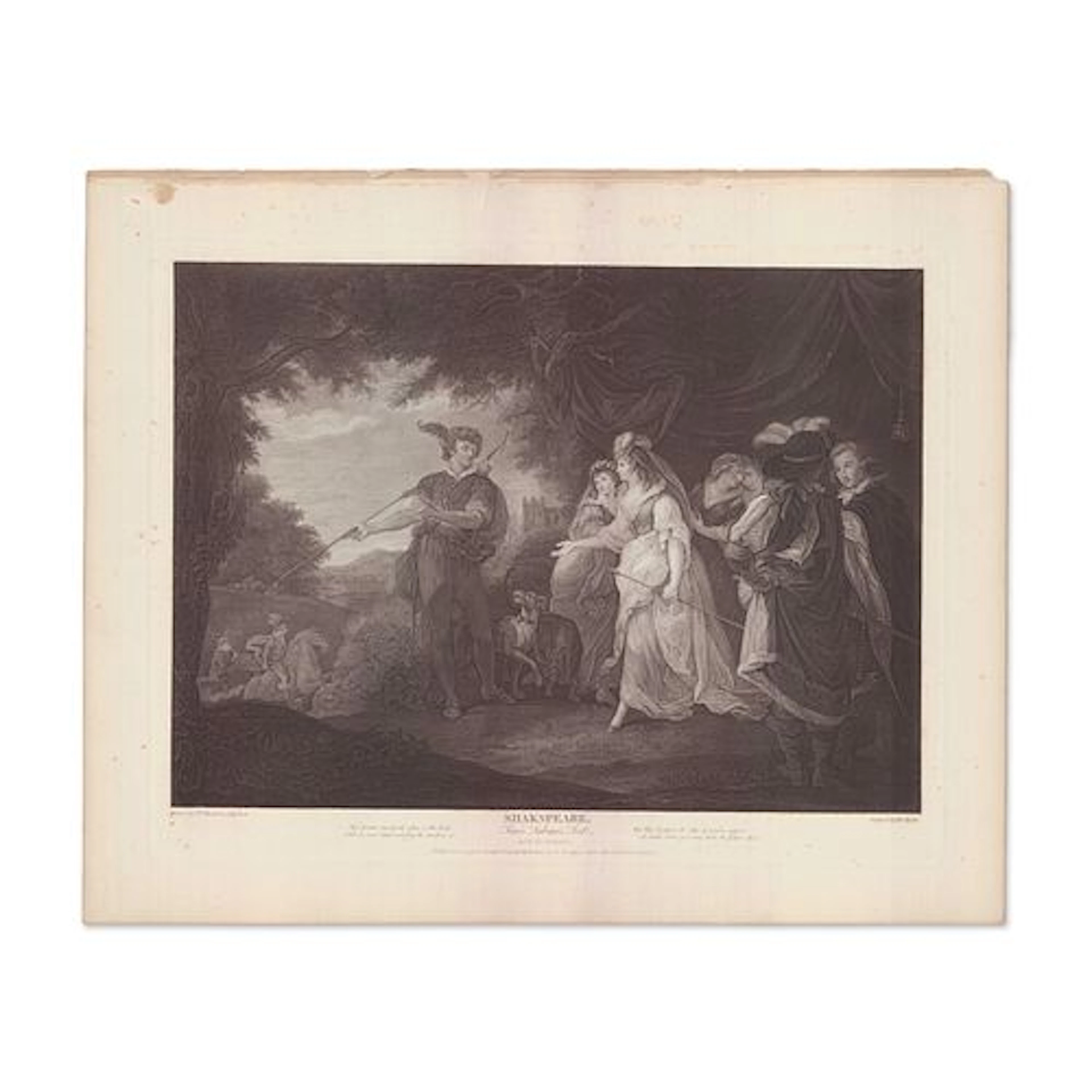 William Hamilton Engraving Love's Labour's Lost Boydell Gallery 1792