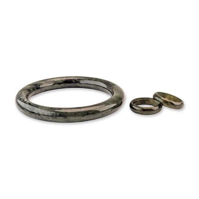 3pc Nephrite Jade Bangle and Rings