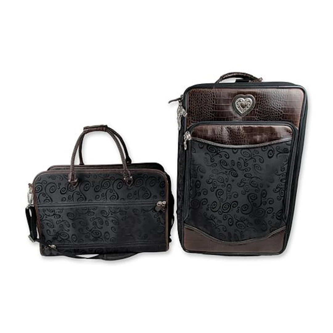 Brighton Two-Piece Scroll Pattern Luggage Set