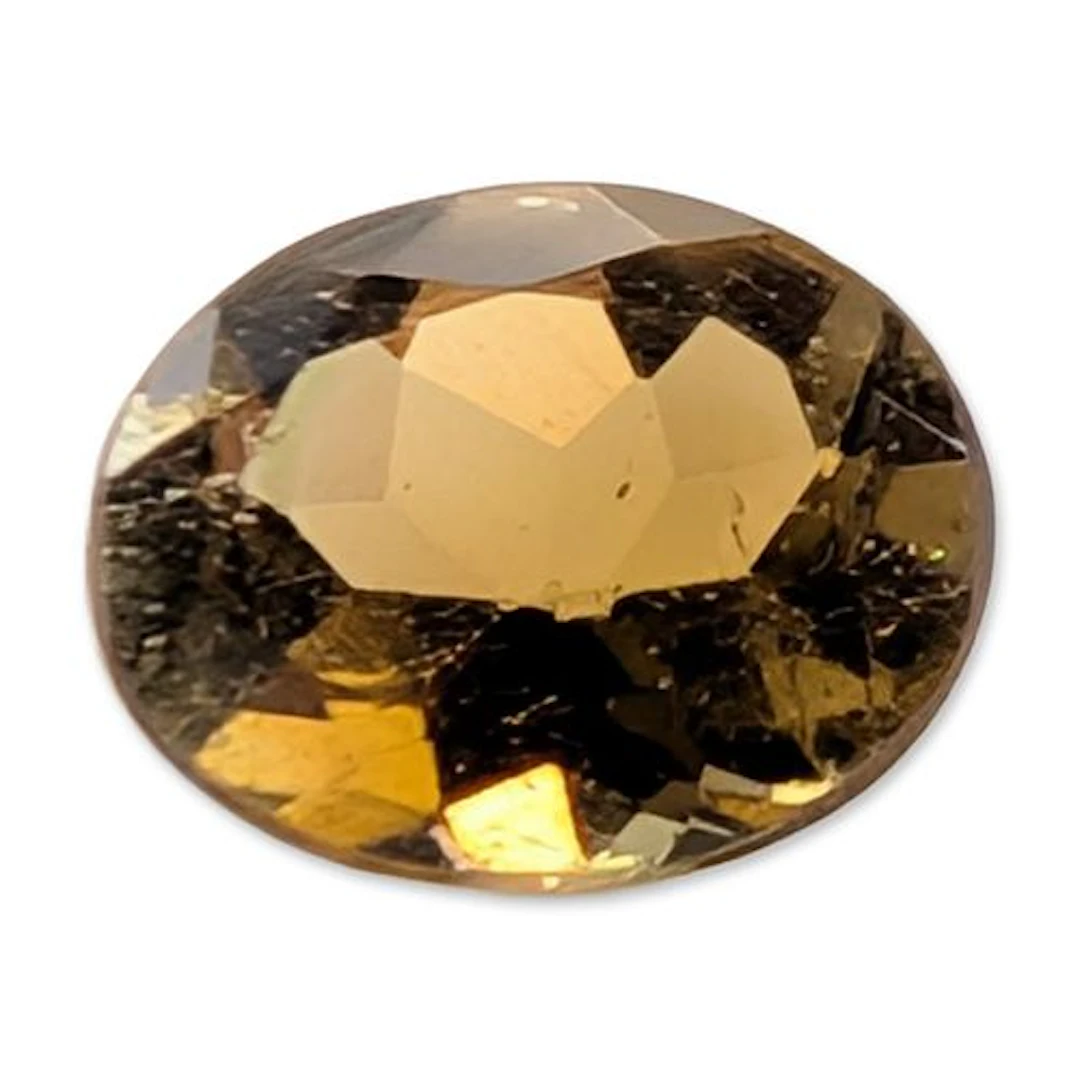 Oval Mixed Cut Brownish Yellow Citrine Gemstone
