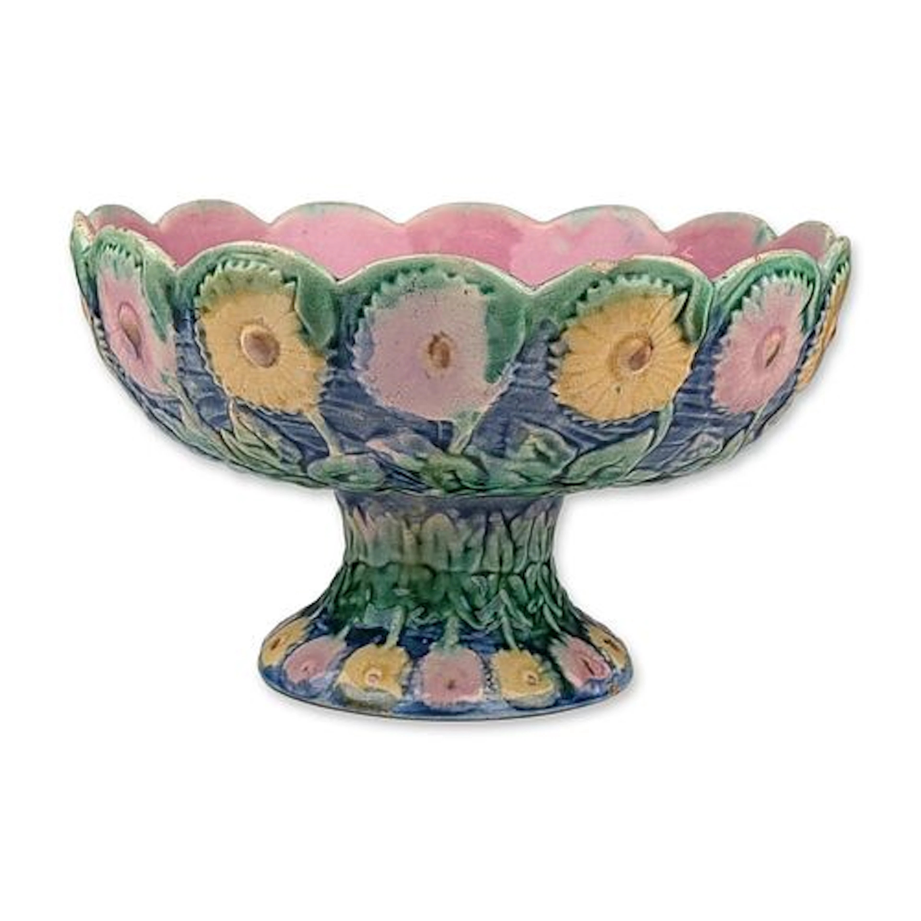 Vintage Regency Smith and Hill Footed Majolica Bowl