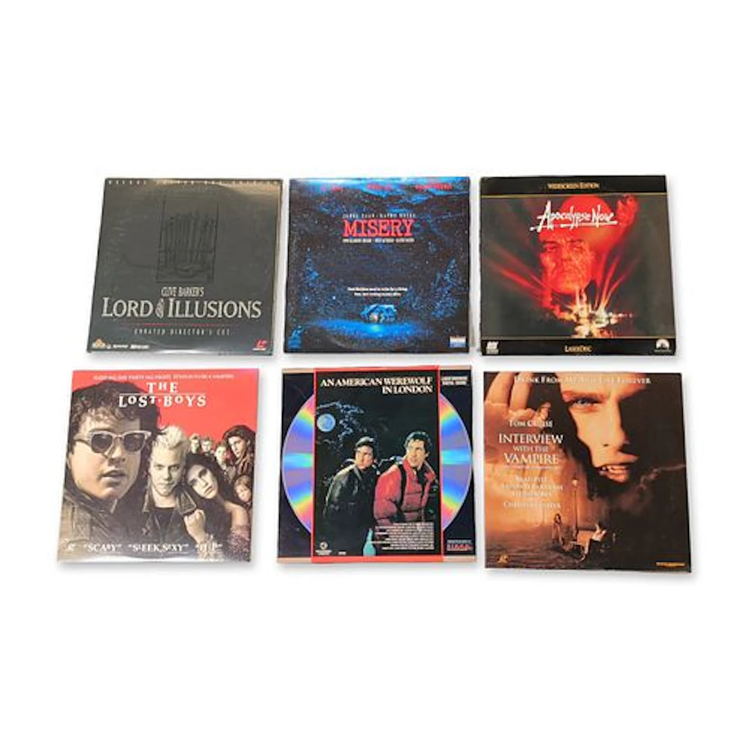 A Collection of Six Vintage Horror and Thriller LaserDiscs Including