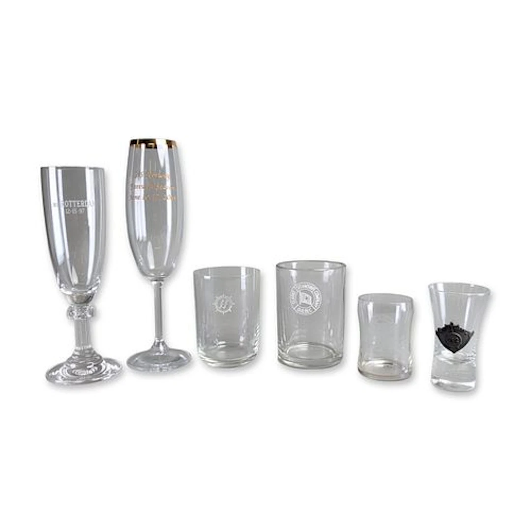6pc Maritime Souvenir Drinking Glasses, Include Queen Mary 2