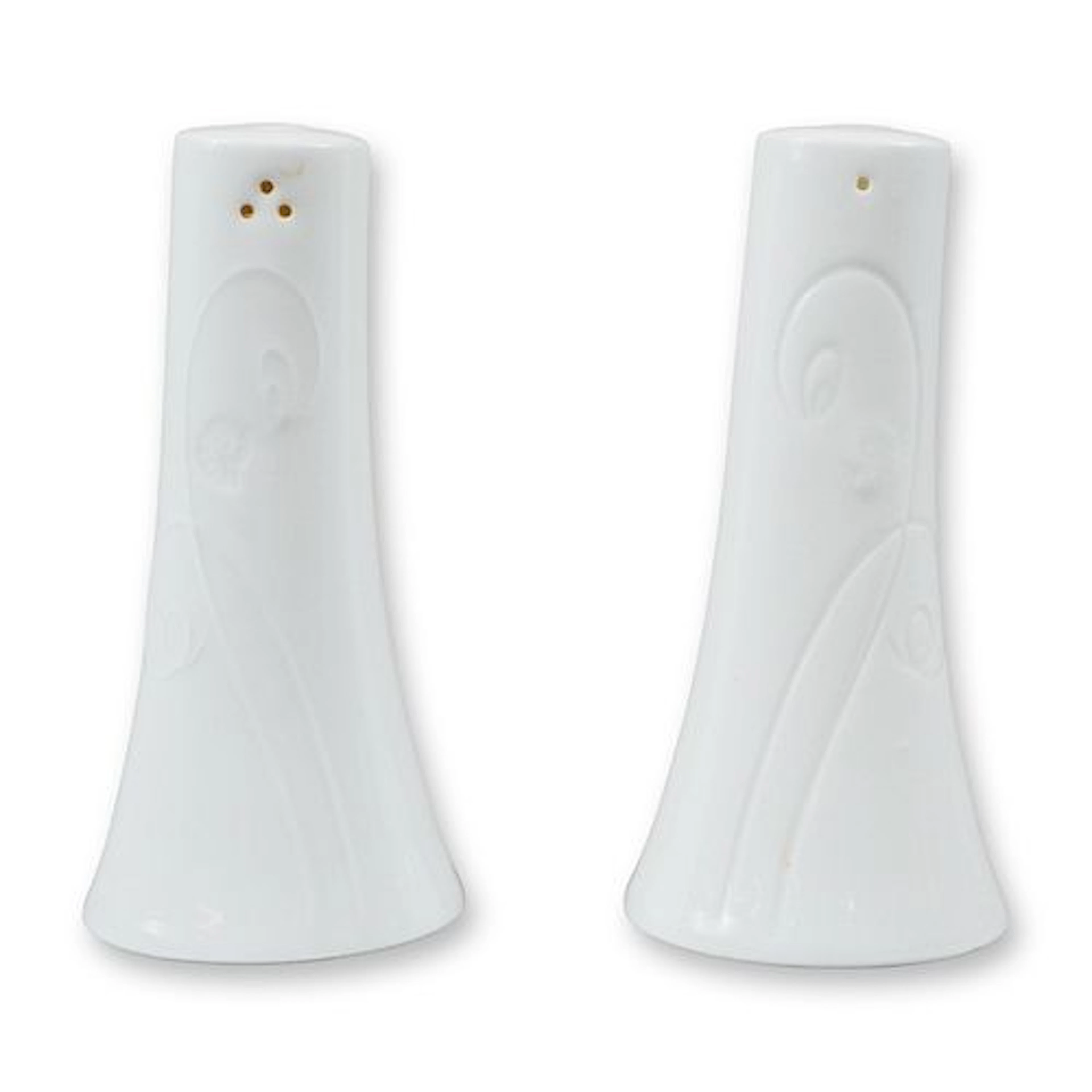 A Pair of Wedgwood White Ceramic Salt and Pepper Shakers