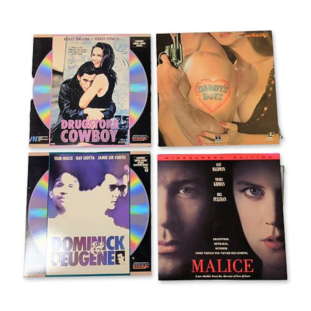 A Group of Four NTSC LaserDisc Feature Films Including Drugstore Cowboy