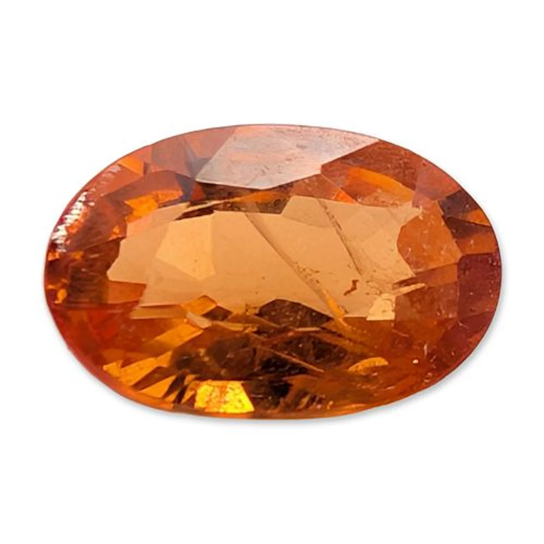 Oval Cut Orange Spessartite Garnet