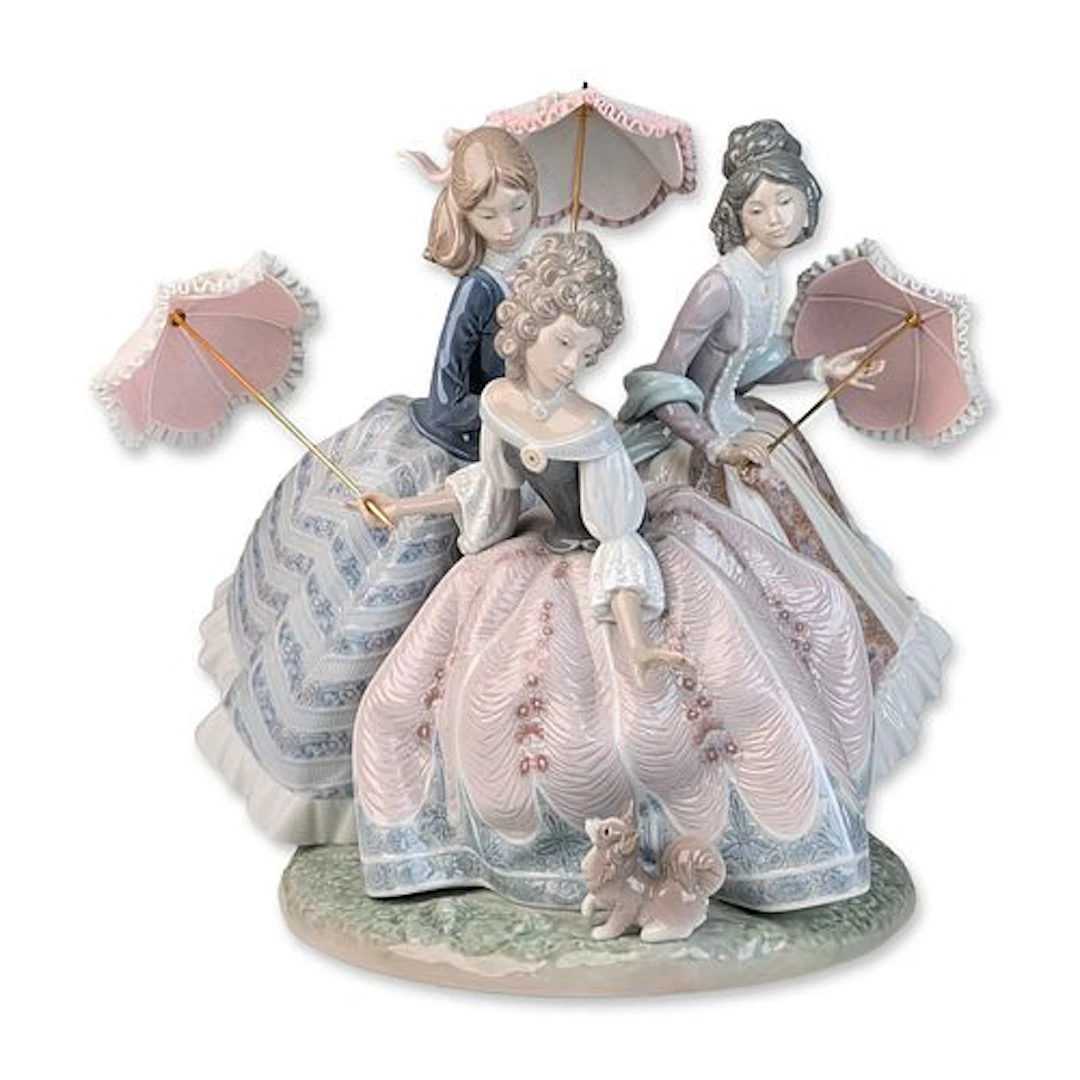 Lladro Porcelain Limited Edition Sculpture, Three Sisters 01001492